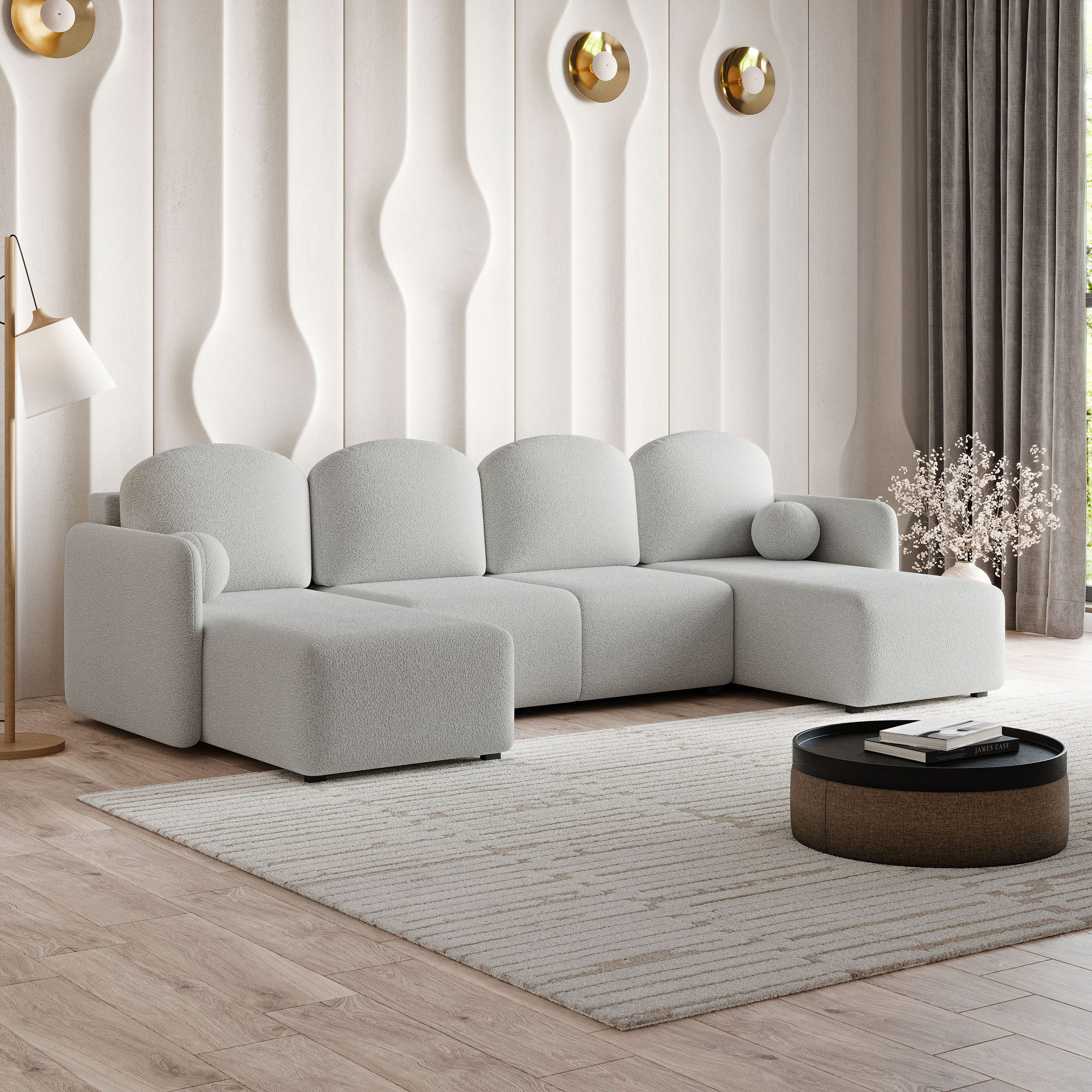 Masseno Ecksofa NUBERO mit Schlaffunktion U-Form, günstig online kaufen