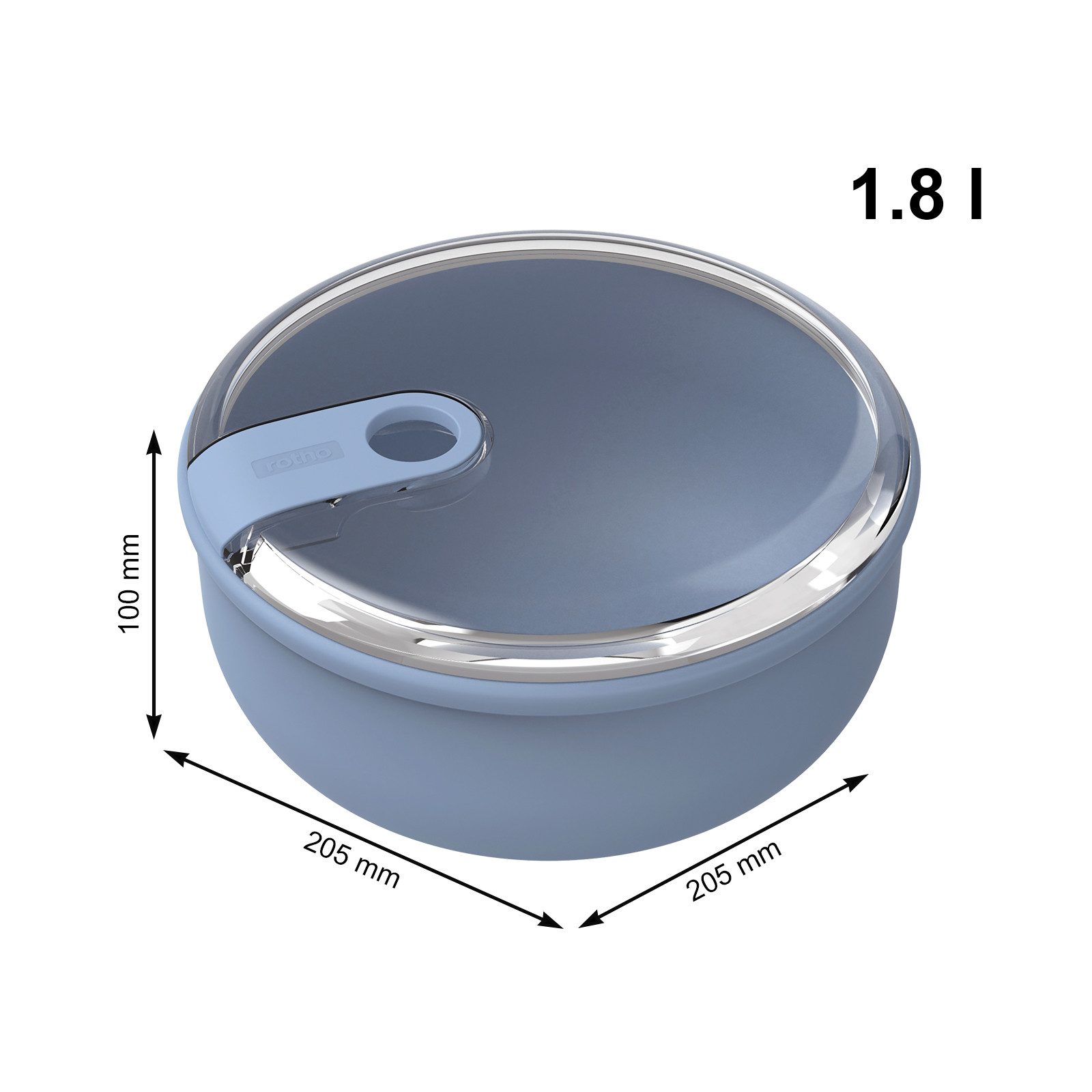 ROTHO Aufbewahrungssystem 2er-Set Lunchboxenset ELA, Lebensmittelechter Kunststoff, (2er-Set, Lunchboxenset), auslaufsicher und luftdicht – Bild 4 von 5