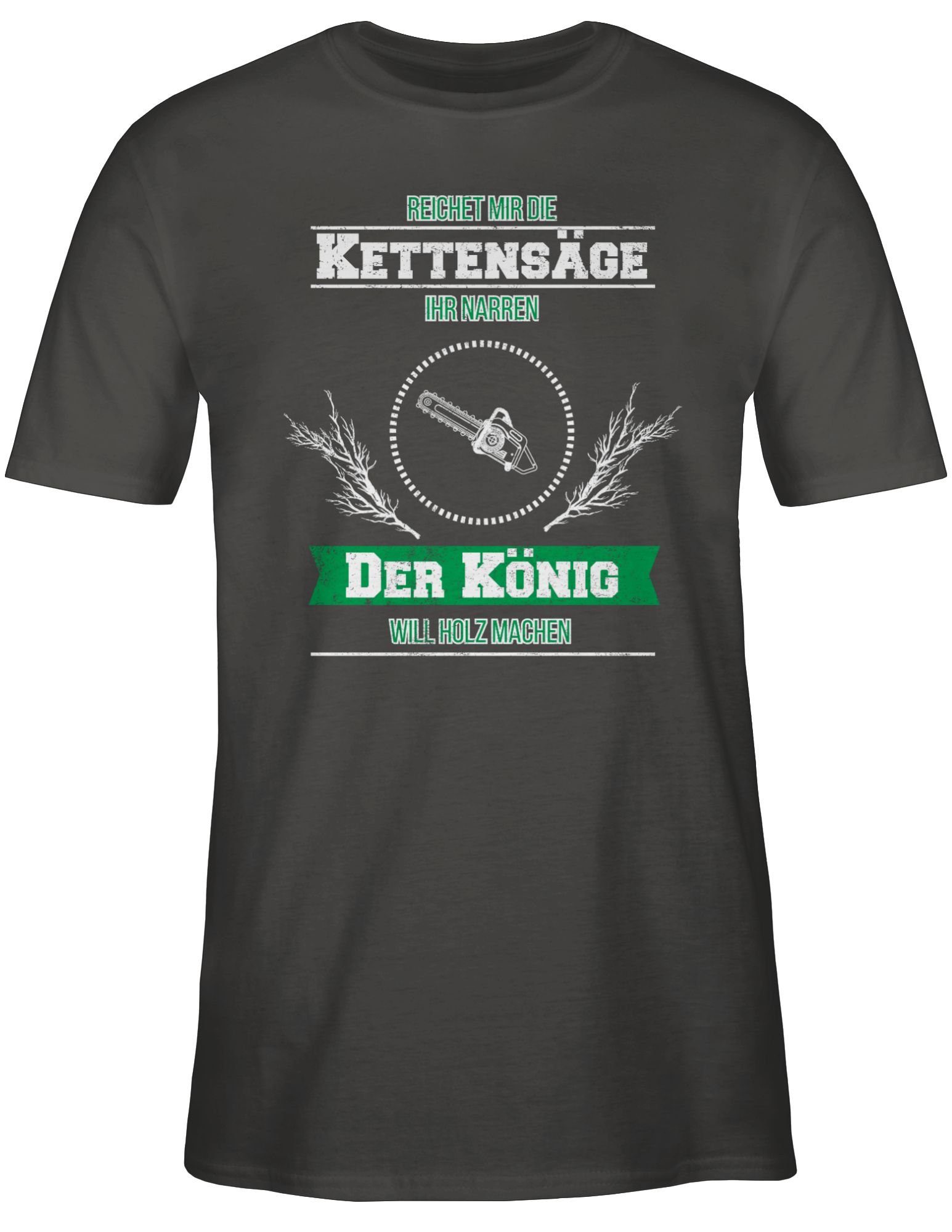 die Reichet 02 Statement Dunkelgrau Shirtracer mir Kettensäge Sprüche T-Shirt