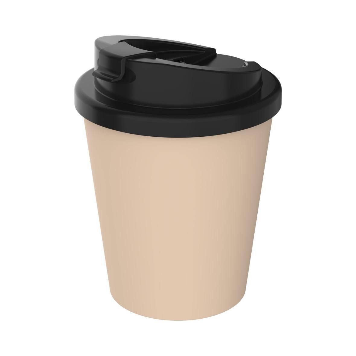 elasto Thermobecher 250 ml Kaffeebecher To Go doppelt isoliert für unterwegs, Made in Germany, BPA-frei, 100% recyclebar, Heißgetränke, Teebecher