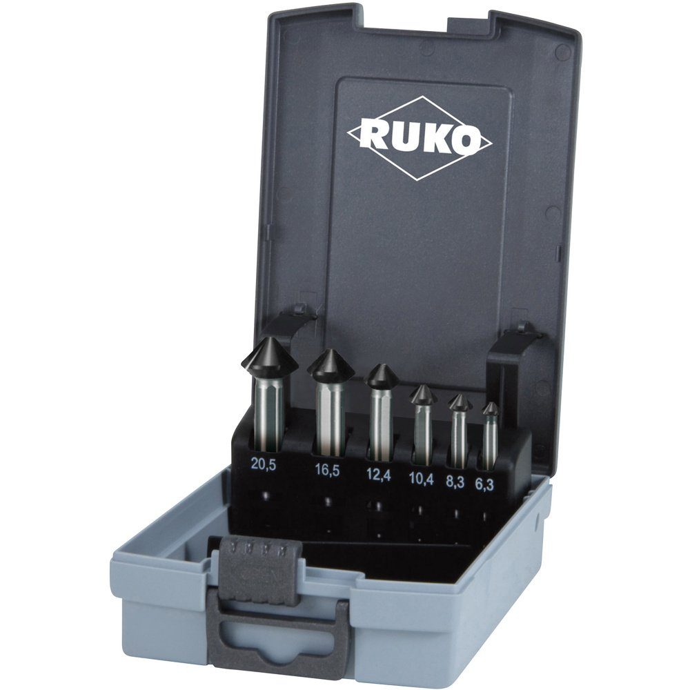 Ruko Senkbohrer RUKO 102790PRO Kegelsenker-Set 6teilig 6.3 mm, 8.3 mm, 10.4 mm, 12.4