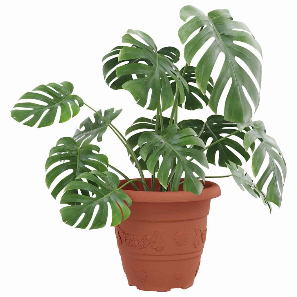 vidaXL Blumentopf Runder Blumentopf 24 pcs Ziegelrot Ø 22 x 18 cm Kunststoff (24 St)