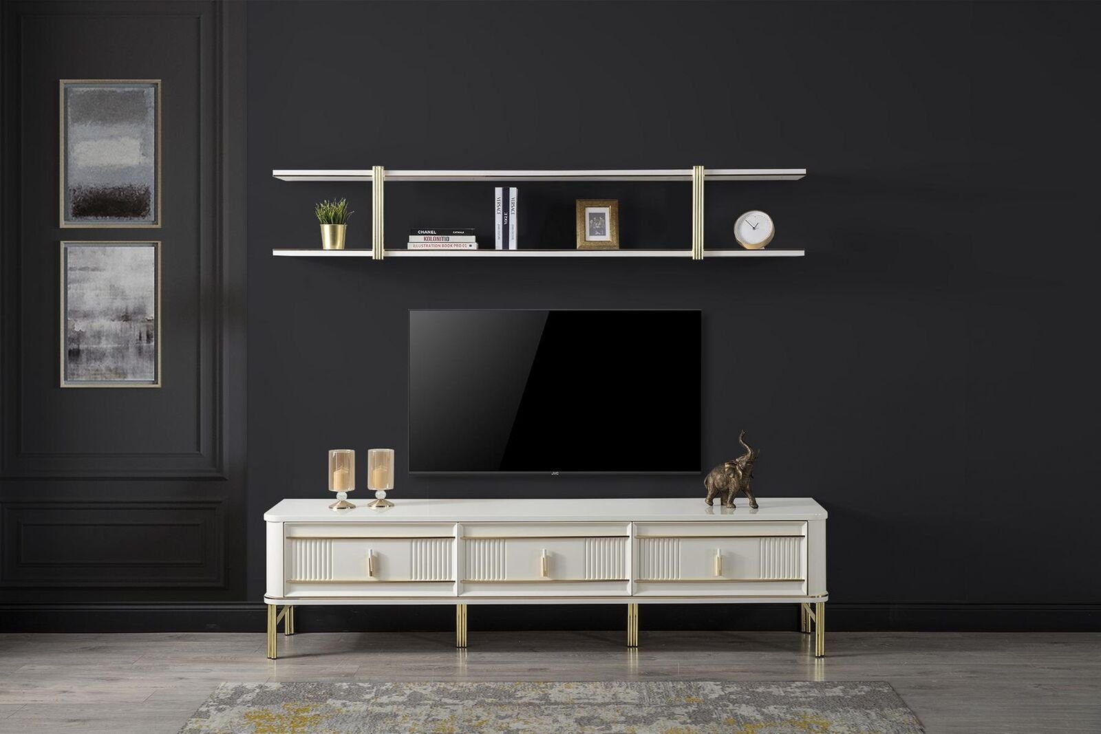 JVmoebel Sideboard tv Ständer Europa Kommode Holztisch in rtv Made Ständer modernes, Wandregal