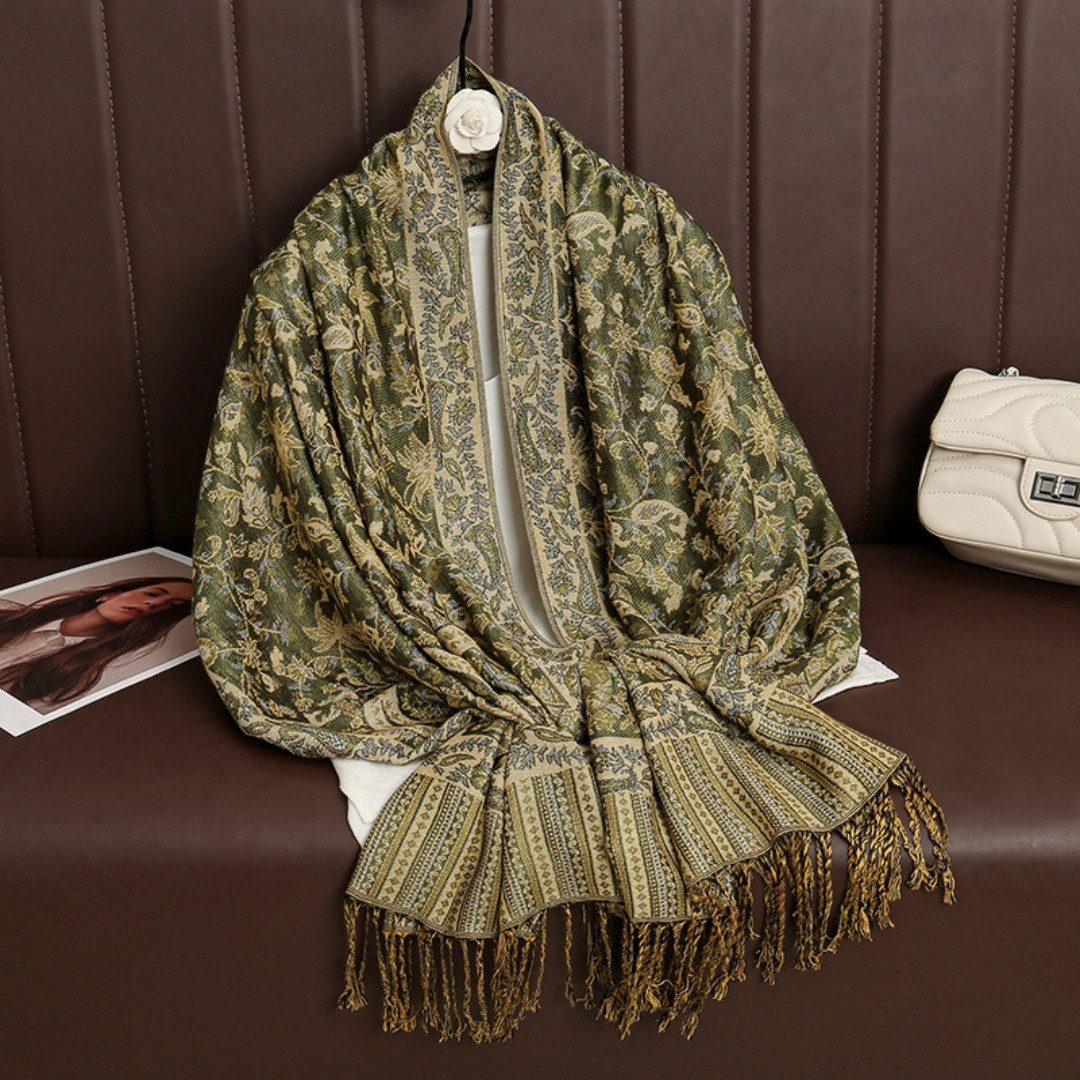 nsihing Modeschal Warmer Schal für Damen, Weiches Tuch in Kaschmir-Optik, Lange, große warme Stola mit Quasten für Herbst und Winter – Bild 5 von 5