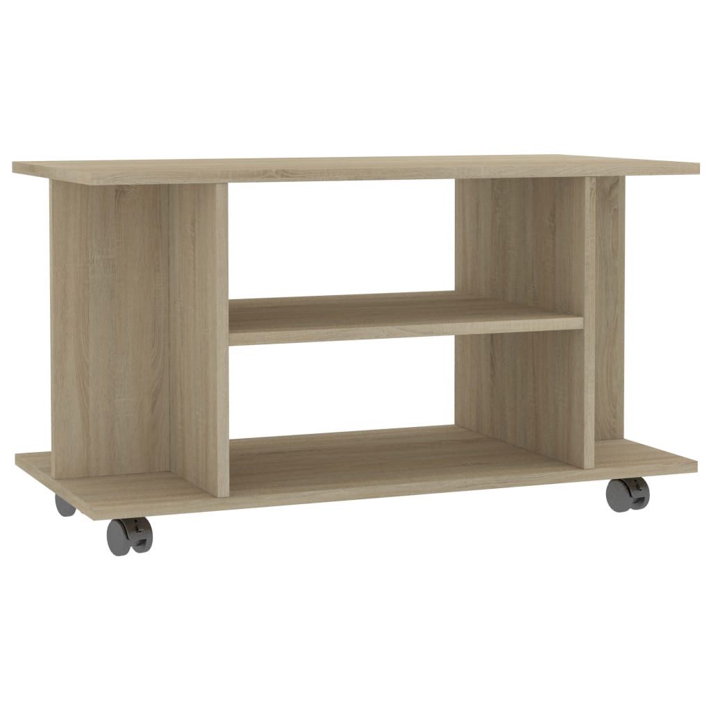 vidaXL TV-Schrank TV-Schrank mit Rollen Sonoma-Eiche 80x40x45 cm Holzwerkst günstig online kaufen