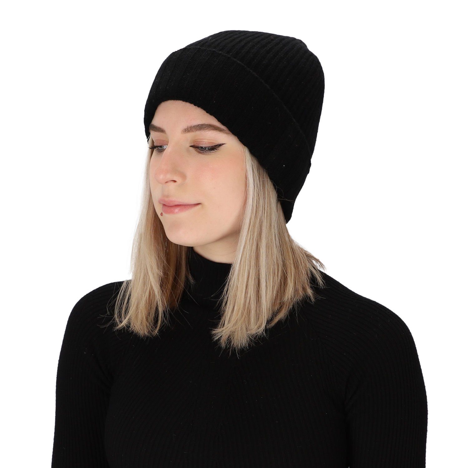 halsüberkopf Accessoires Strickmütze Rippstrickmütze Wolle/Kaschmir (1-St) günstig online kaufen