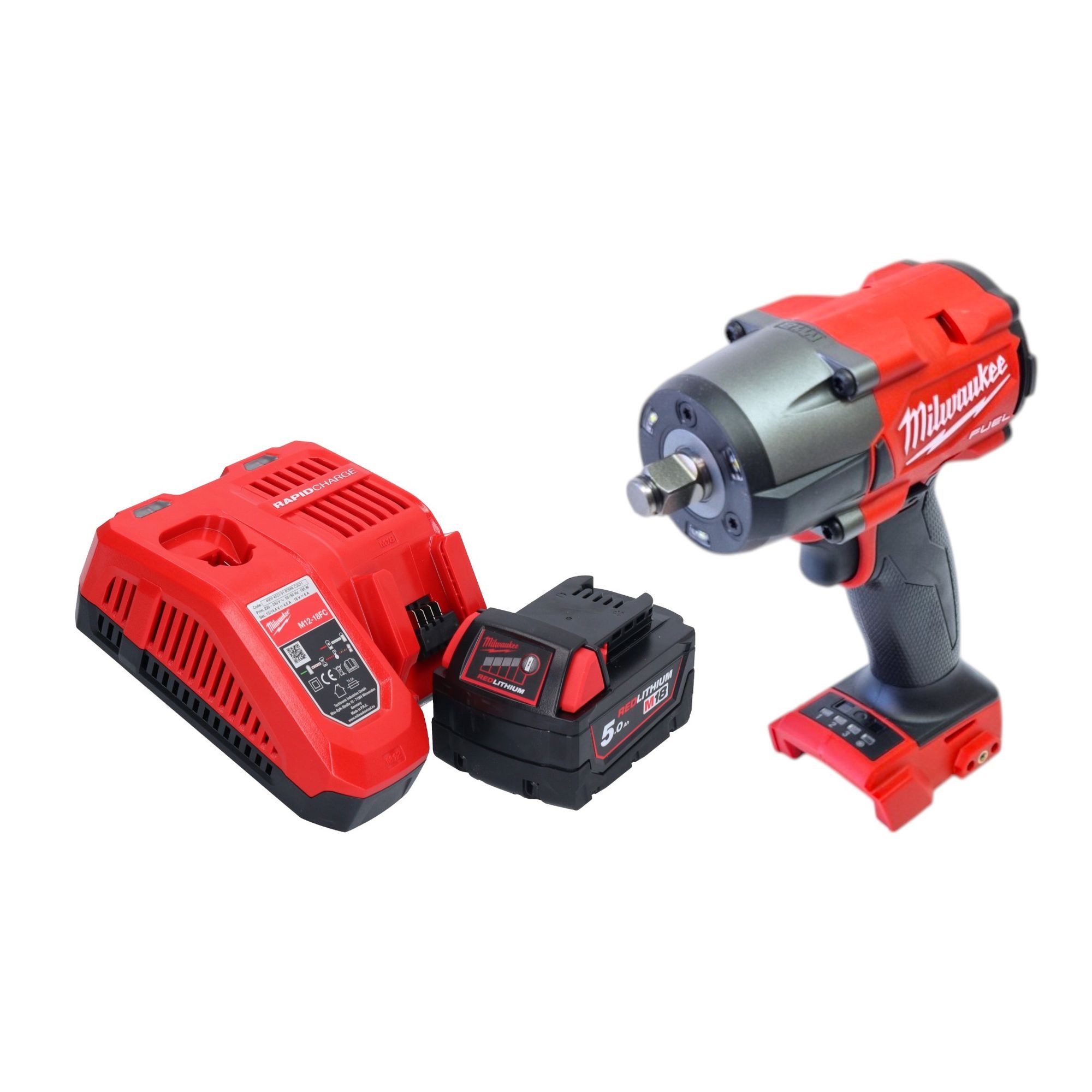 Milwaukee Akku-Schlagschrauber M18 FMTIW2F12-501 18 V 745 Nm 1/2" Brushless + 1x Akku 5,0 Ah + Lader