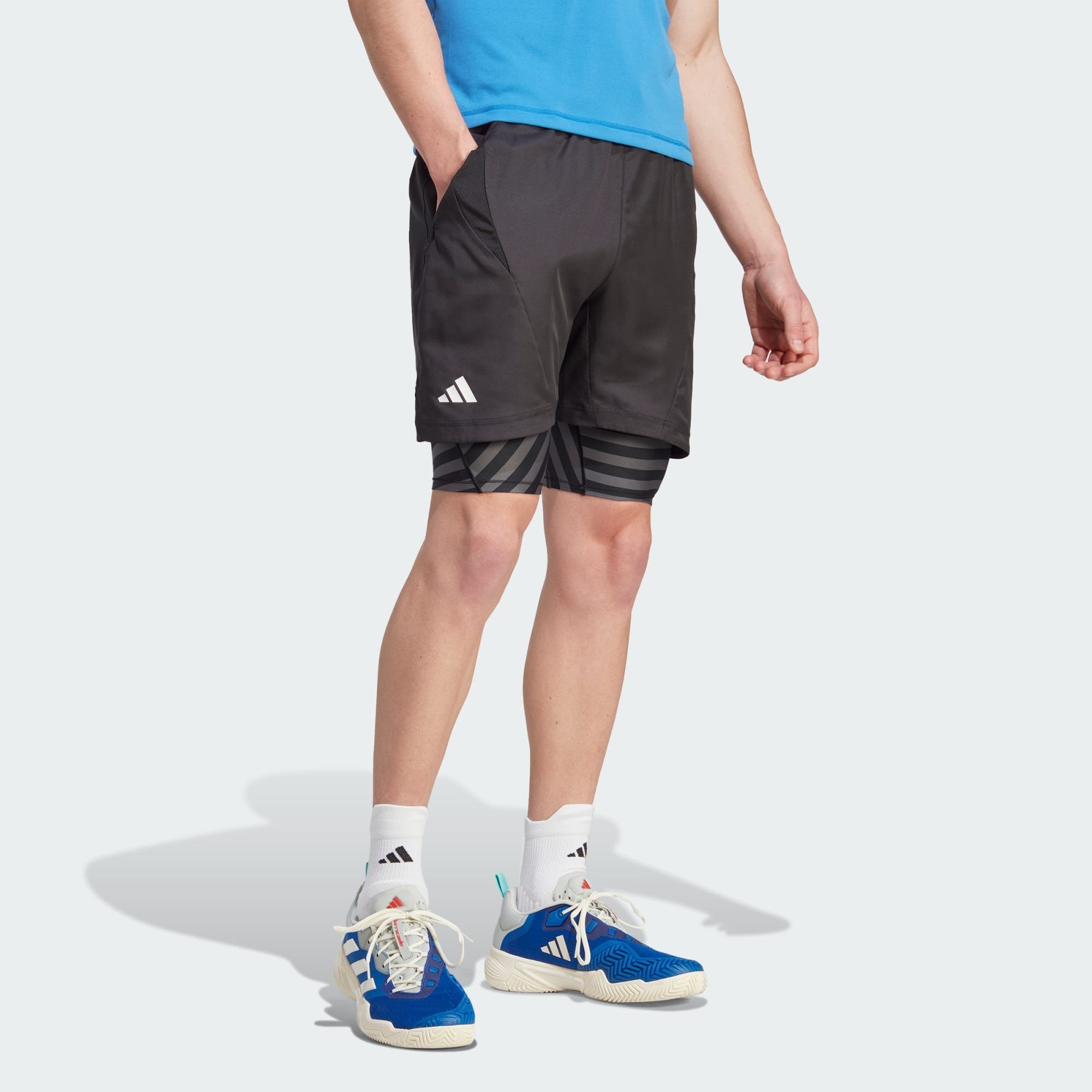 adidas Funktionsshorts PRO TWO-IN-ONE Black TENNIS Performance AEROREADY SHORTS