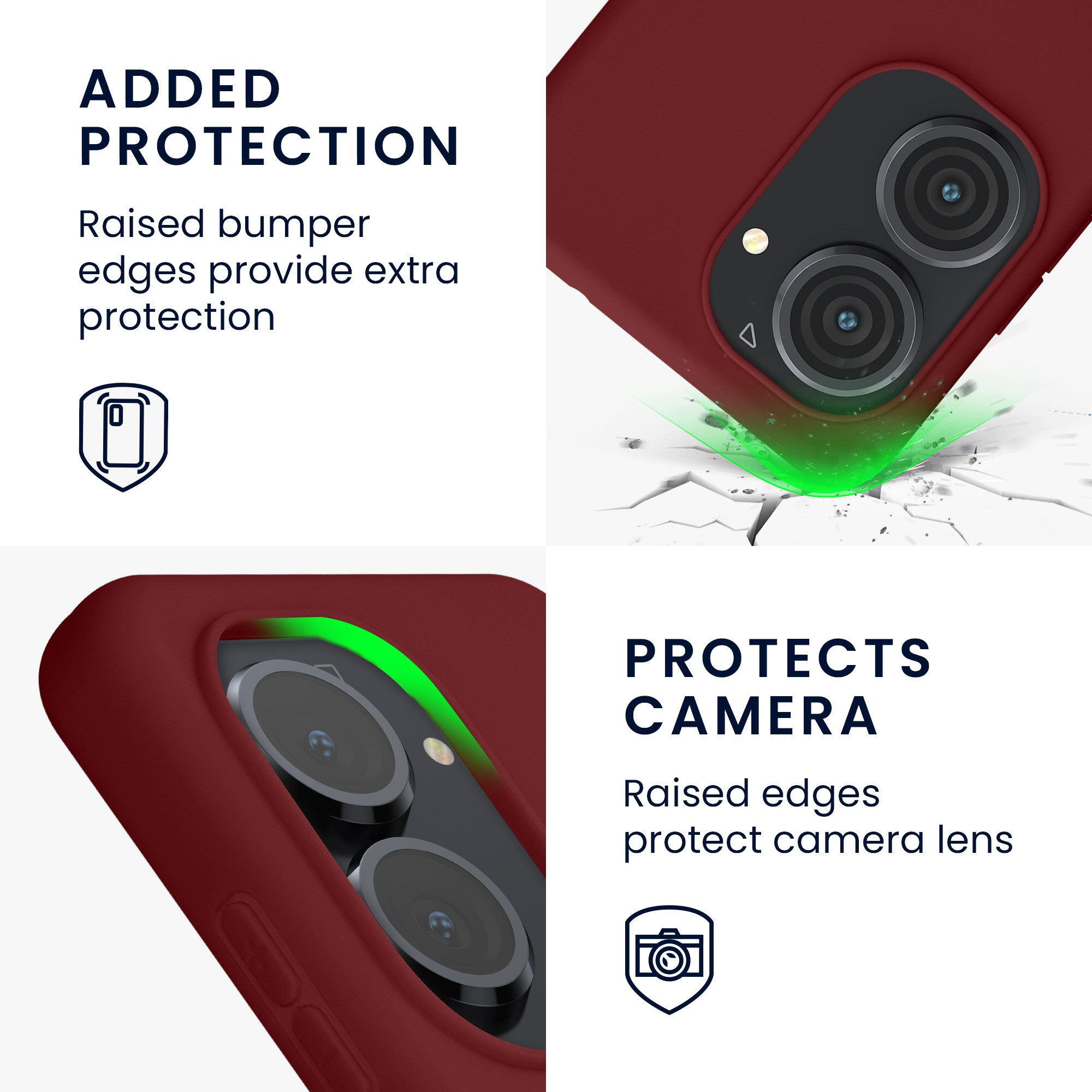 kwmobile Handyhülle Hülle für ASUS Zenfone 10 / Zenfone 9, Hülle Silikon - Soft Handyhülle - Handy Case Cover