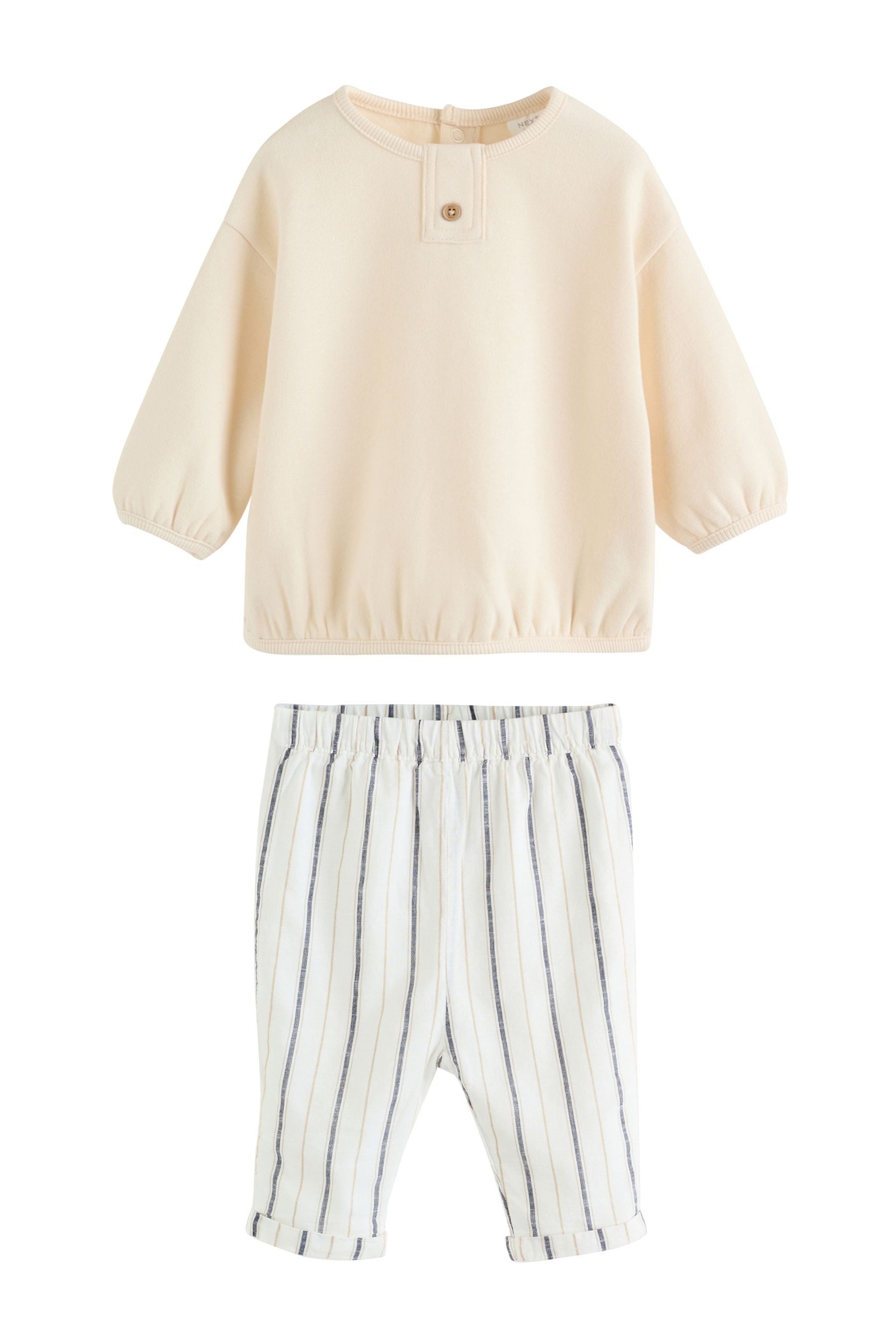 Langarmshirt & Hose Babyset aus Sweatshirt und Hose