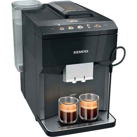 SIEMENS Kaffeevollautomat EQ500 classic TP513D09, viele Kaffeespezialitäten, OneTouch-Funktion, intuitives Farbdisplay, automatische Dampfreinigung, schwarz