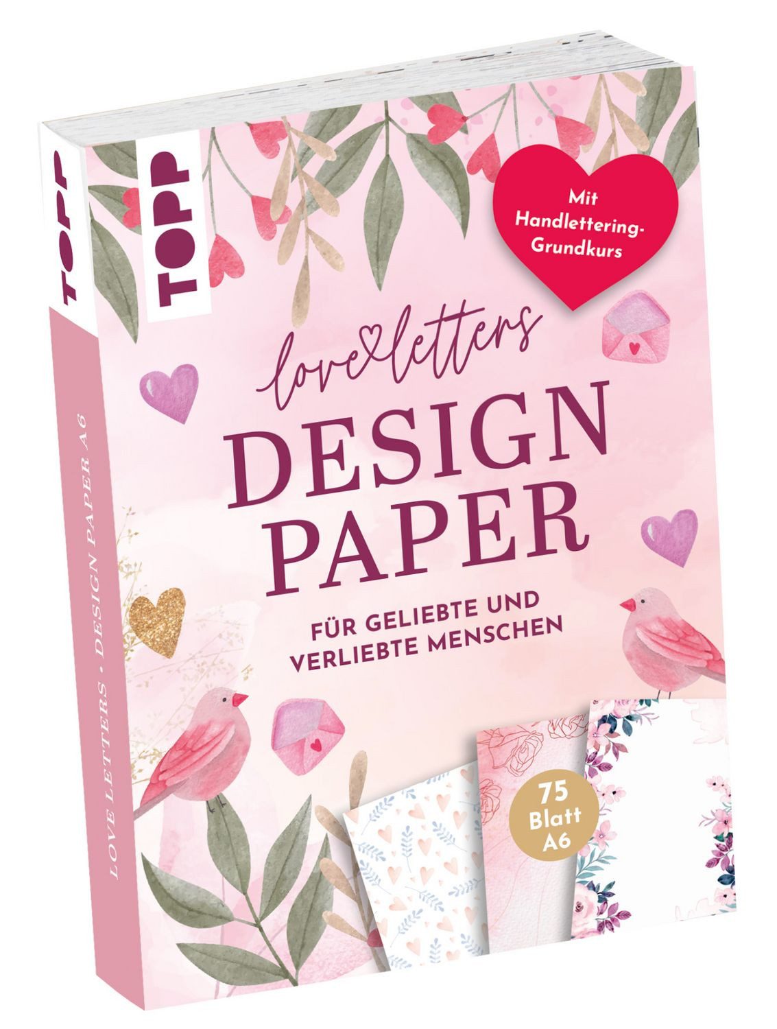 Briefpapier Design Paper Love Letters A6