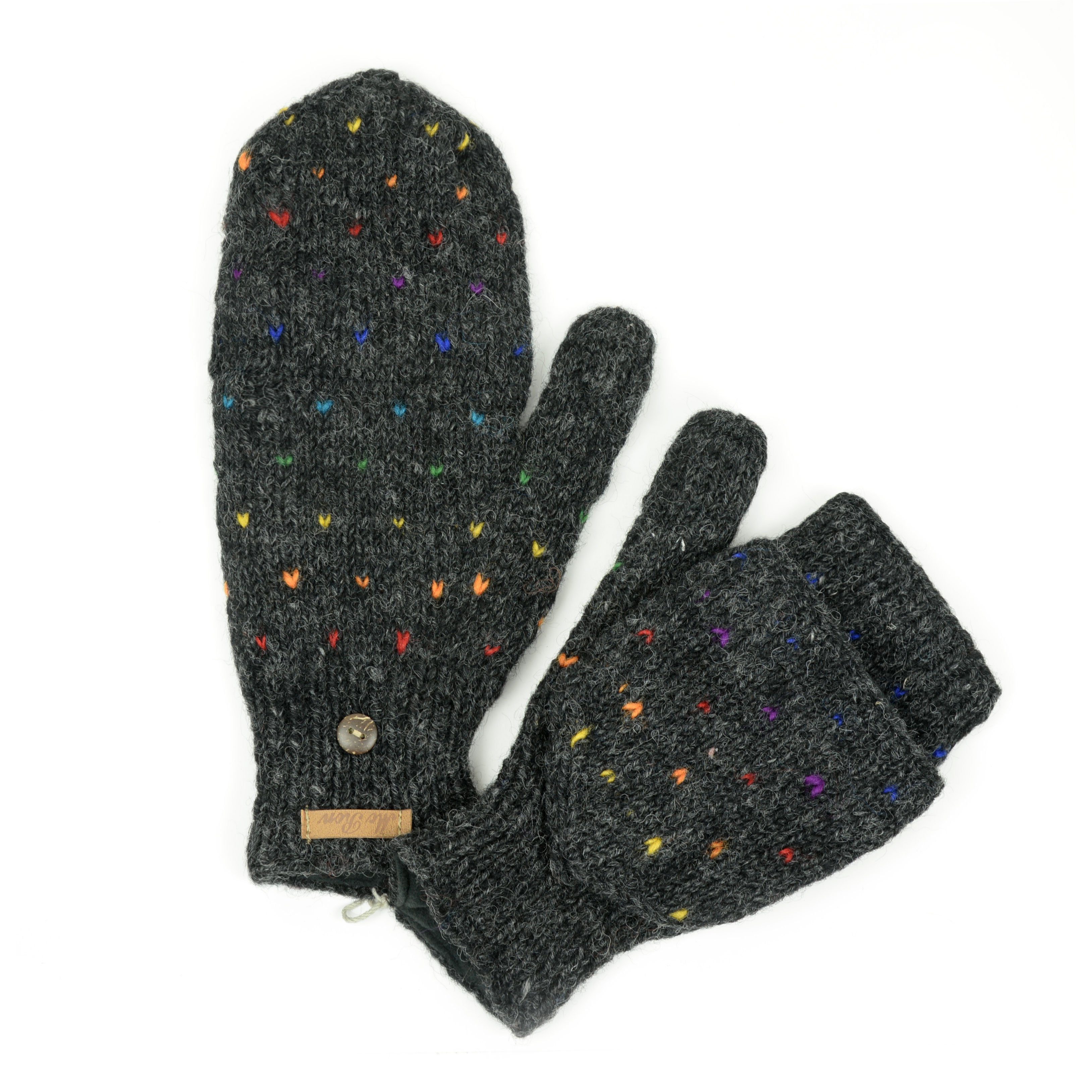 McRon Strickhandschuhe Klappfäustlinge, Klapphandschuhe Modell Naomi Regenb günstig online kaufen