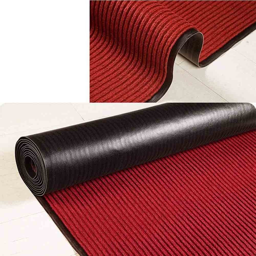 Fußmatte Teppich Fußmat Roter Dicke rutschfest FELIXLEO 90x60cm, Indoor-Eingangsmatte