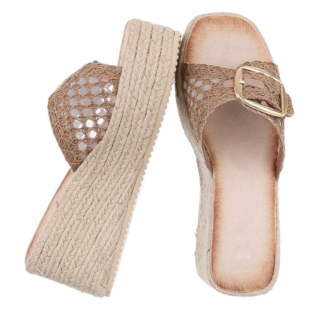 Ital-Design Damen Wedge-Sandalen mit gewebtem Obermaterial günstig online kaufen