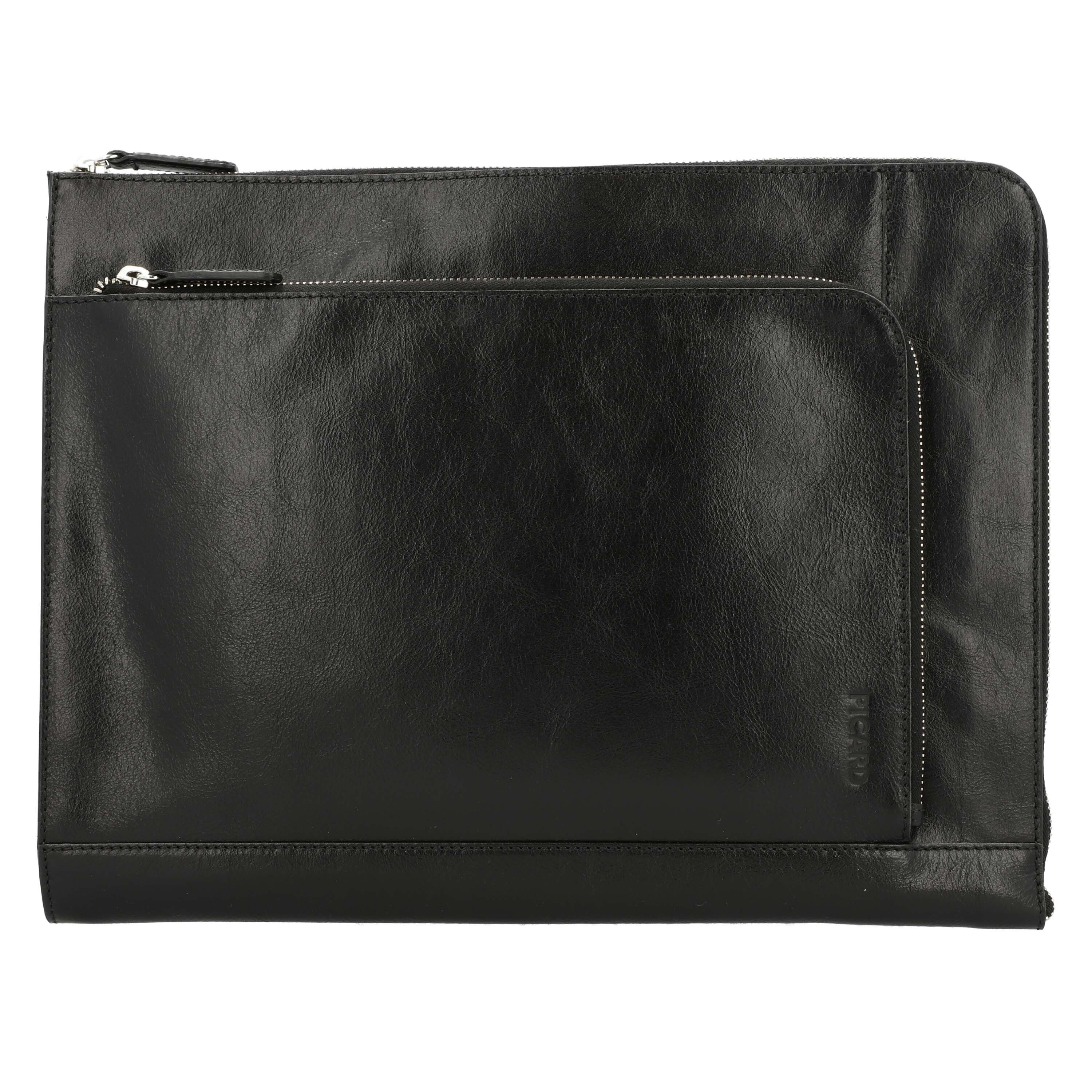 Picard Laptoptasche PICARD Schreibmappe Buddy aus Echtleder schwarz