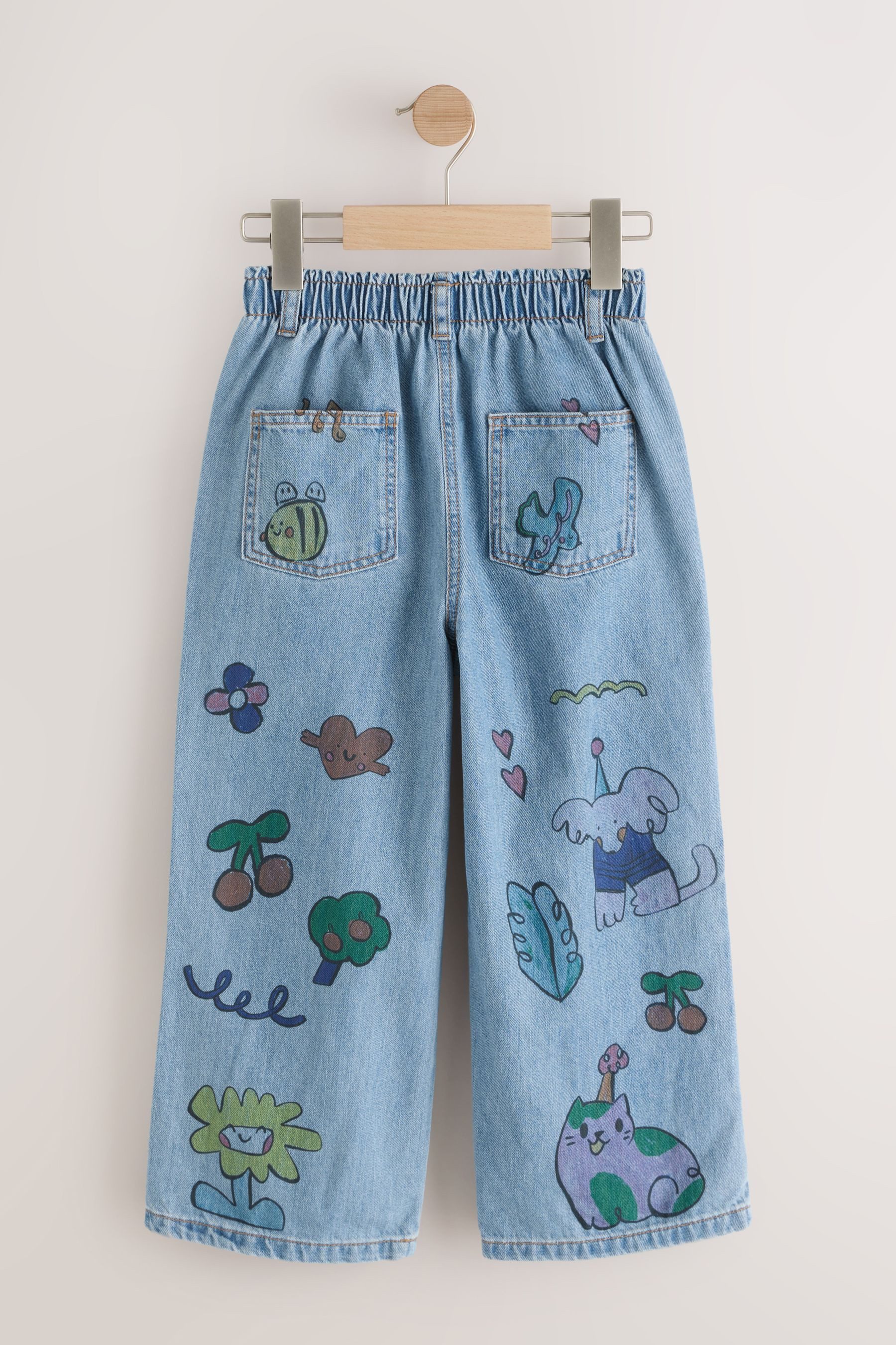 Next Dehnbund-Jeans Jeans mit Motiv-Print (1-tlg)