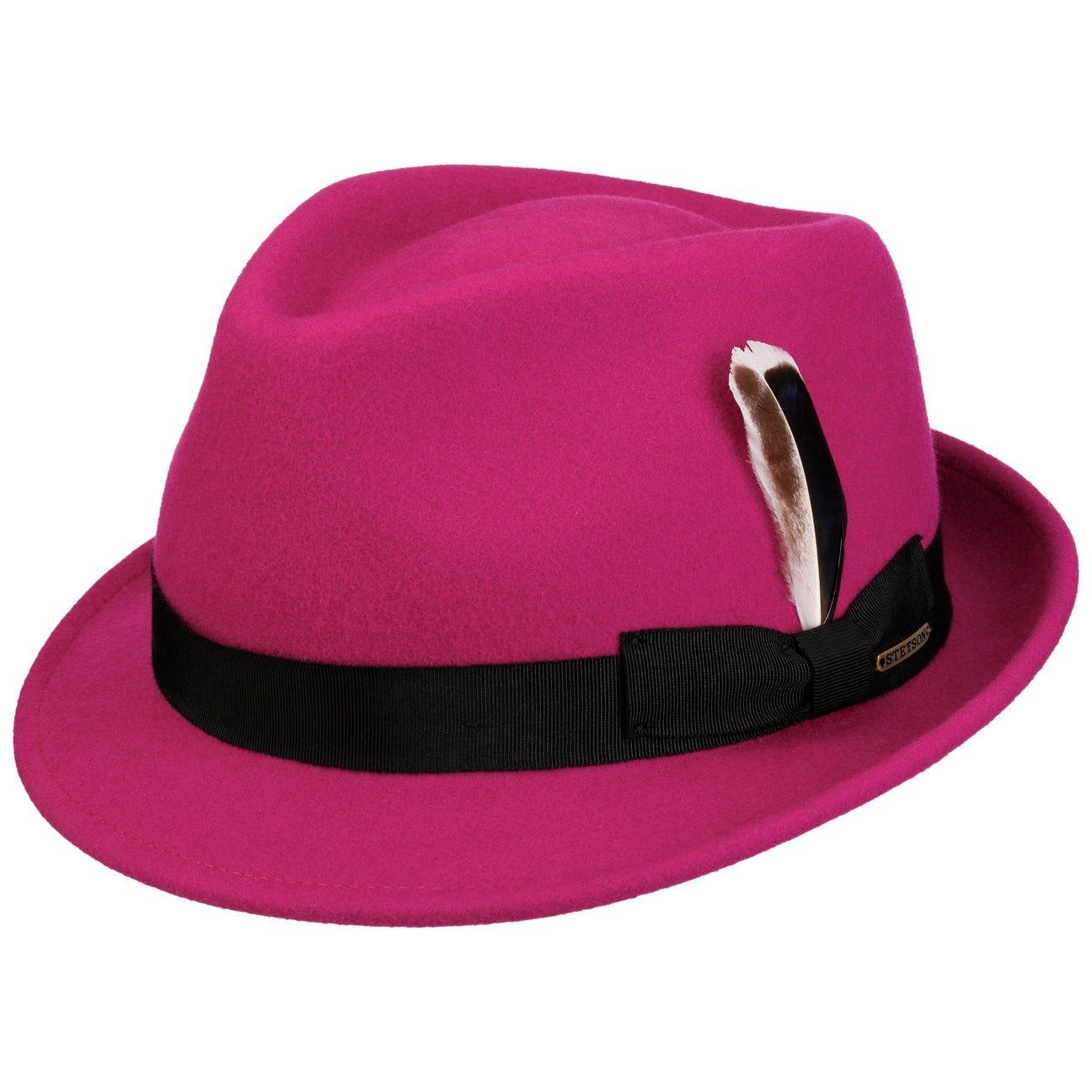 Stetson Trilby (1-St) Wollfilzhut mit Ripsband