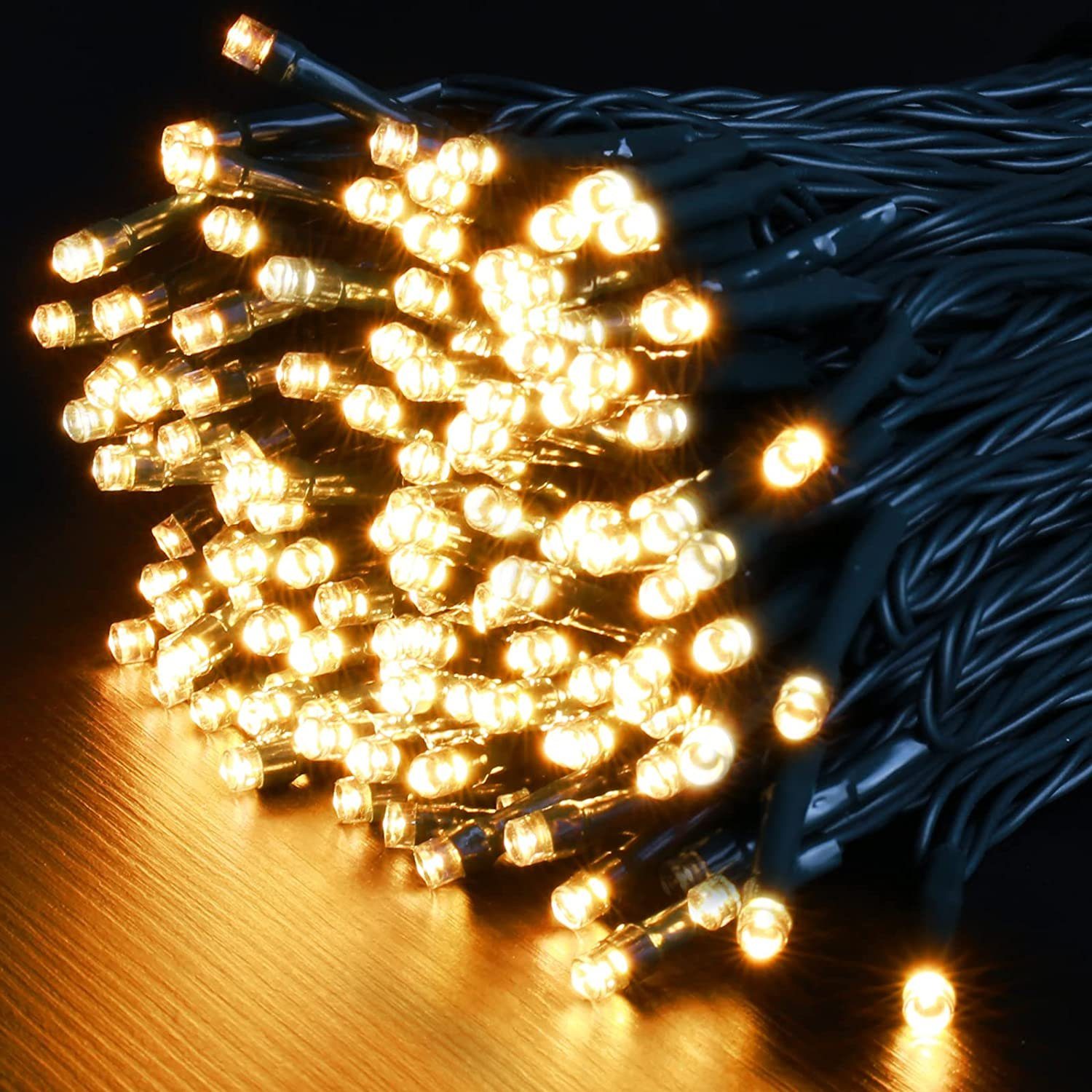 Elegear LED-Lichterkette 40m Lichterkette Batterie Weihnachtsbeleuchtung