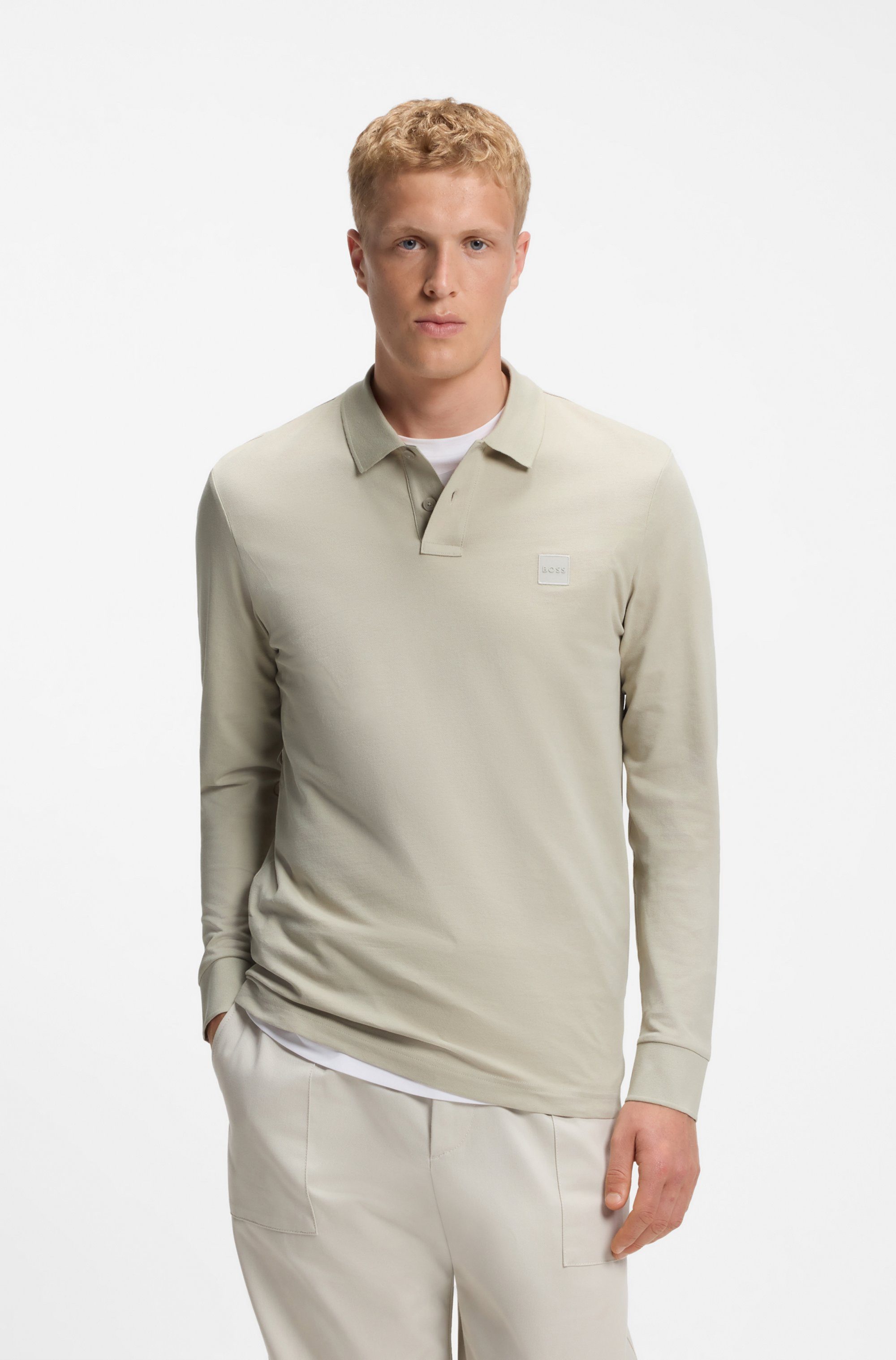 BOSS ORANGE Poloshirt Passerby mit BOSS-Logobadge