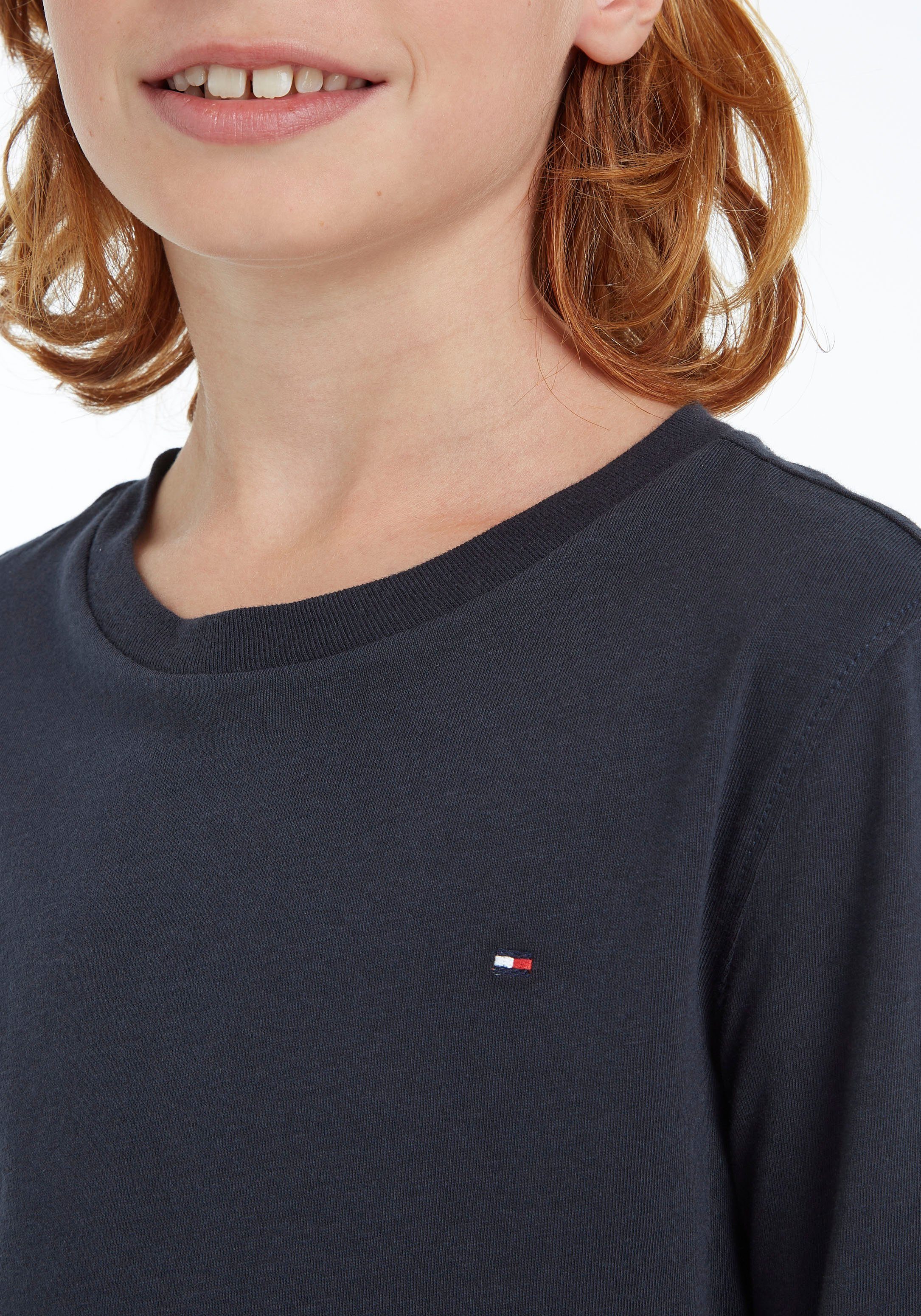 Tommy Hilfiger Langarmshirt BOYS BASIC CN KNIT L/S Kinder Kids Junior MiniMe,für Jungen