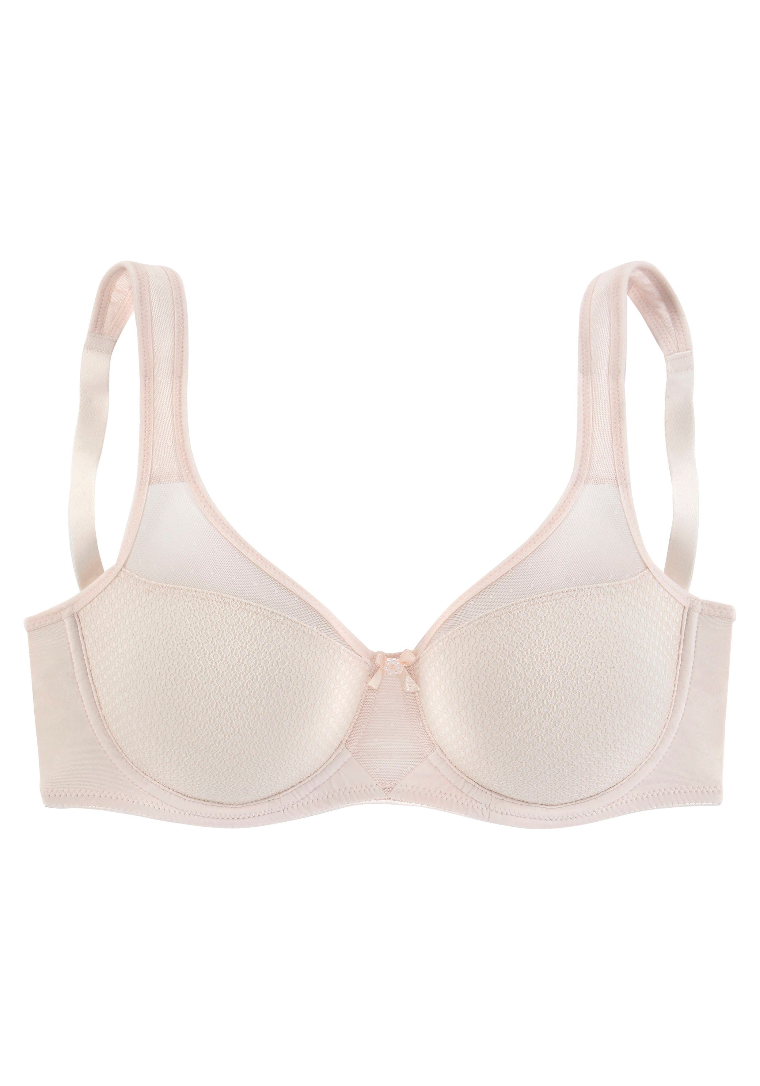 Netzeinsätzen Basic Minimizer-BH Dessous Obercup, mit im puder Nuance transparenten