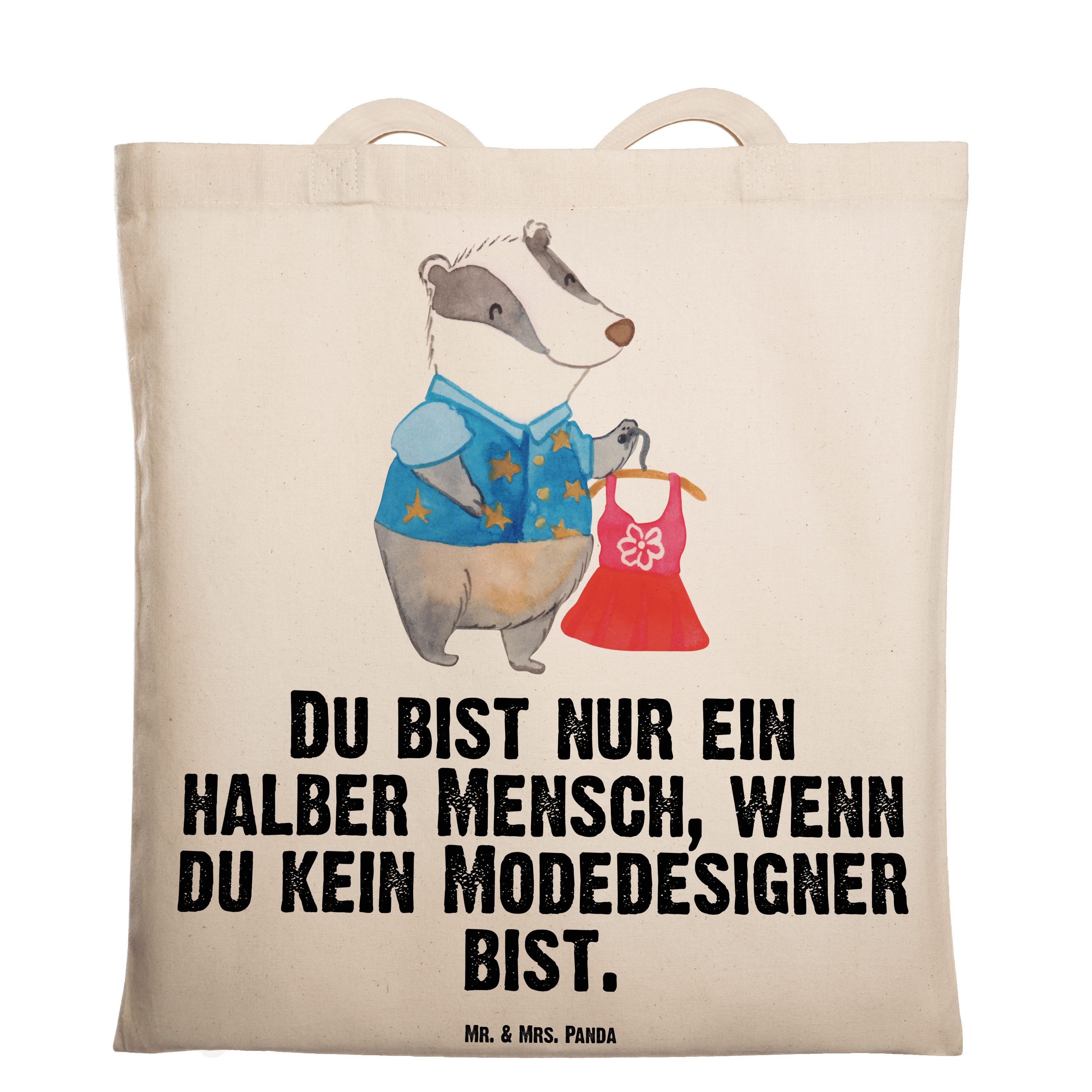 (1-tlg) - Dankesc Geschenk, Herz Panda Transparent Beuteltasche, Mr. & Mrs. Modedesigner Tragetasche mit -