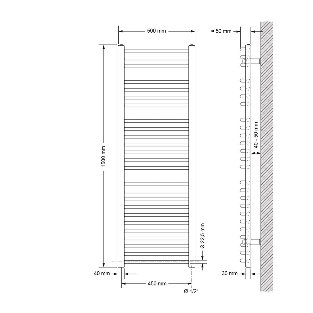 LuxeBath Badheizkörper Designheizkörper Handtuchtrockner Handtuchheizkörper günstig online kaufen