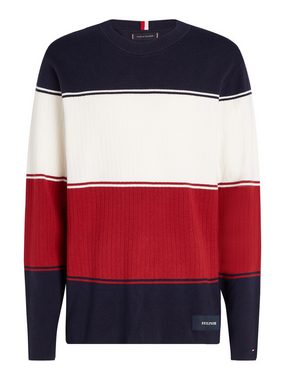 Tommy Hilfiger Rundhalspullover MILANO COLOURBLOCK CREW NECK modische Blockstreifen