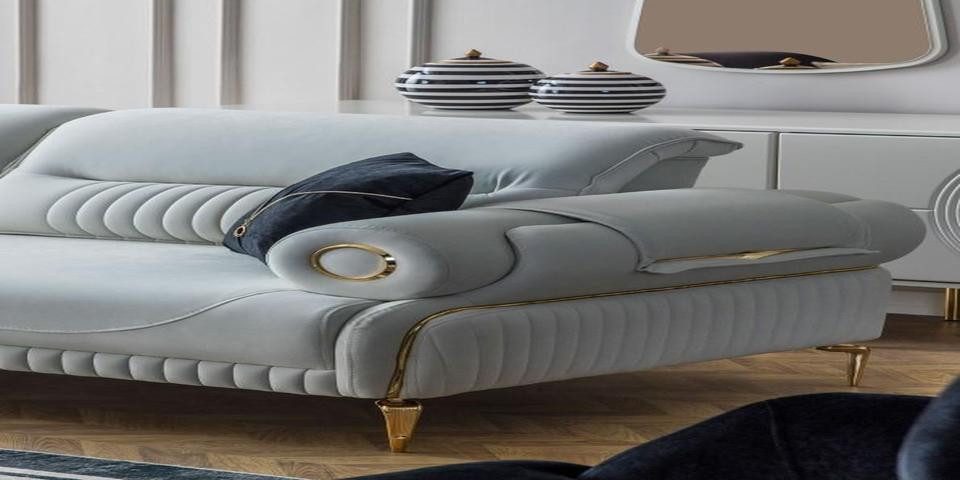 JVmoebel Sitzgruppe Moderne blaue Polstersofa-Garnitur mit hohem Sitzkomfort, (Sofagarnitur 3 + 3 + 1 Sitzer), Made in Europa