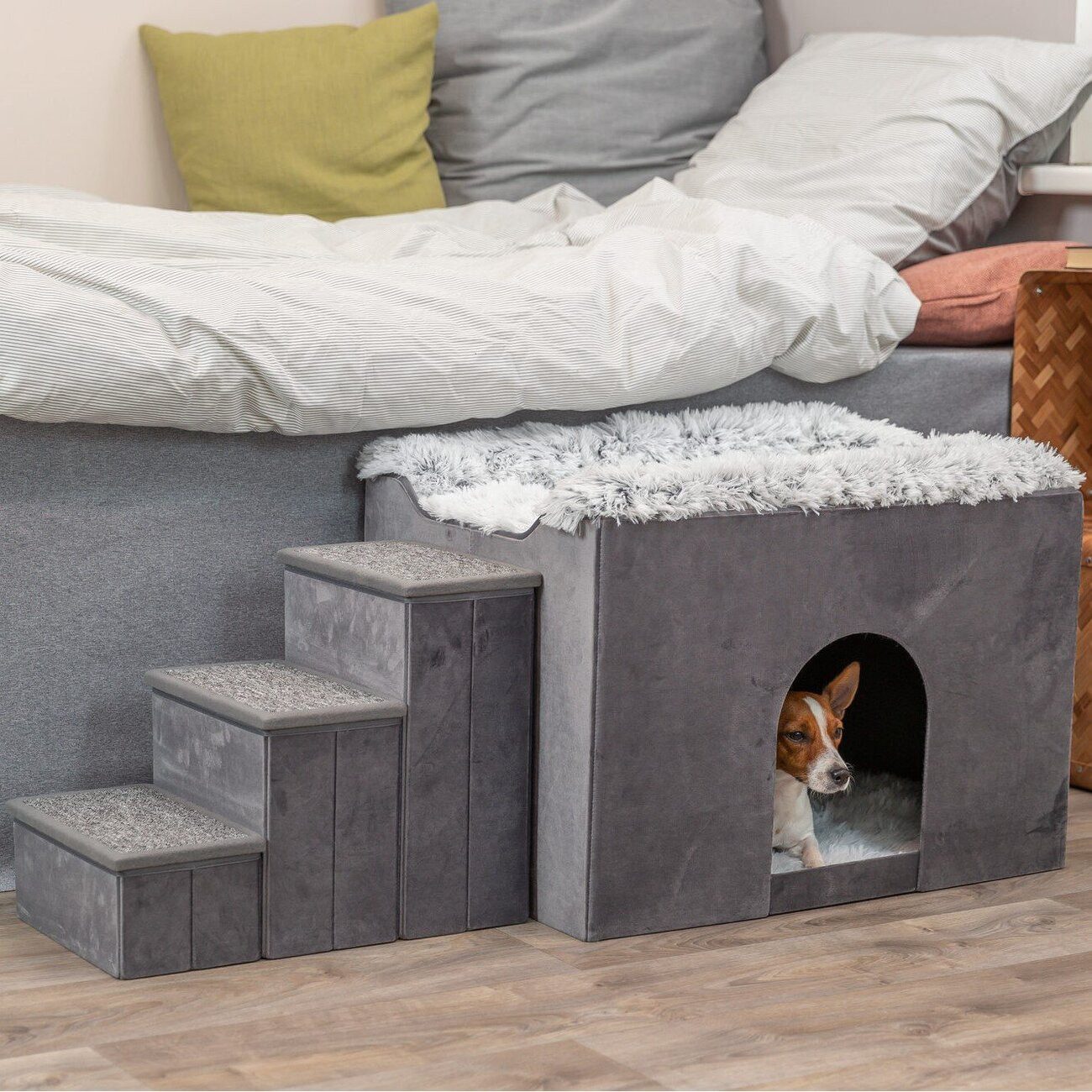 TRIXIE Haustiertreppe Beistell Harvey Treppe und Höhle günstig online kaufen