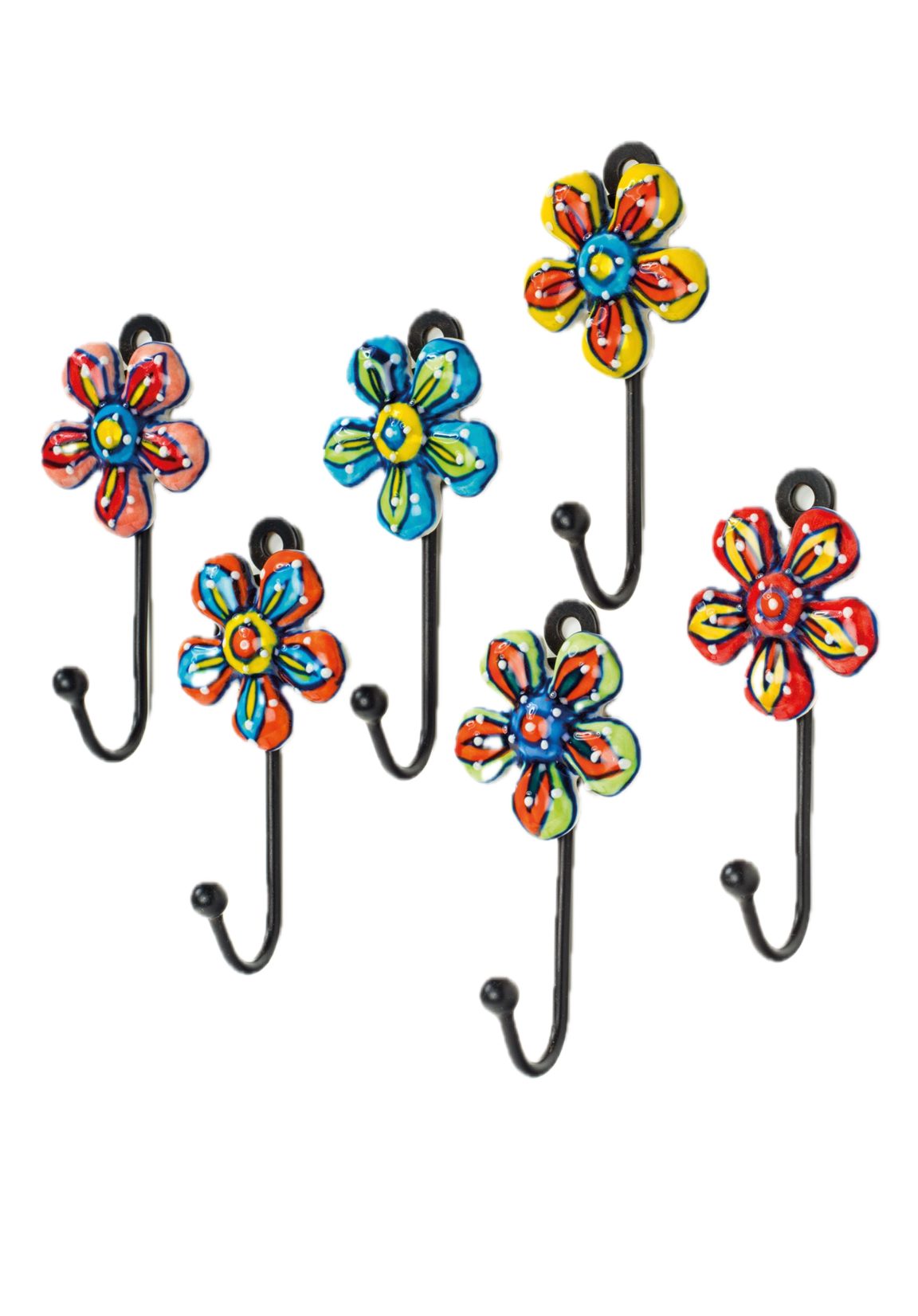 LK Trend & Style Wandhaken Handbemalter keramischer Gänseblümchen Haken, Wa günstig online kaufen