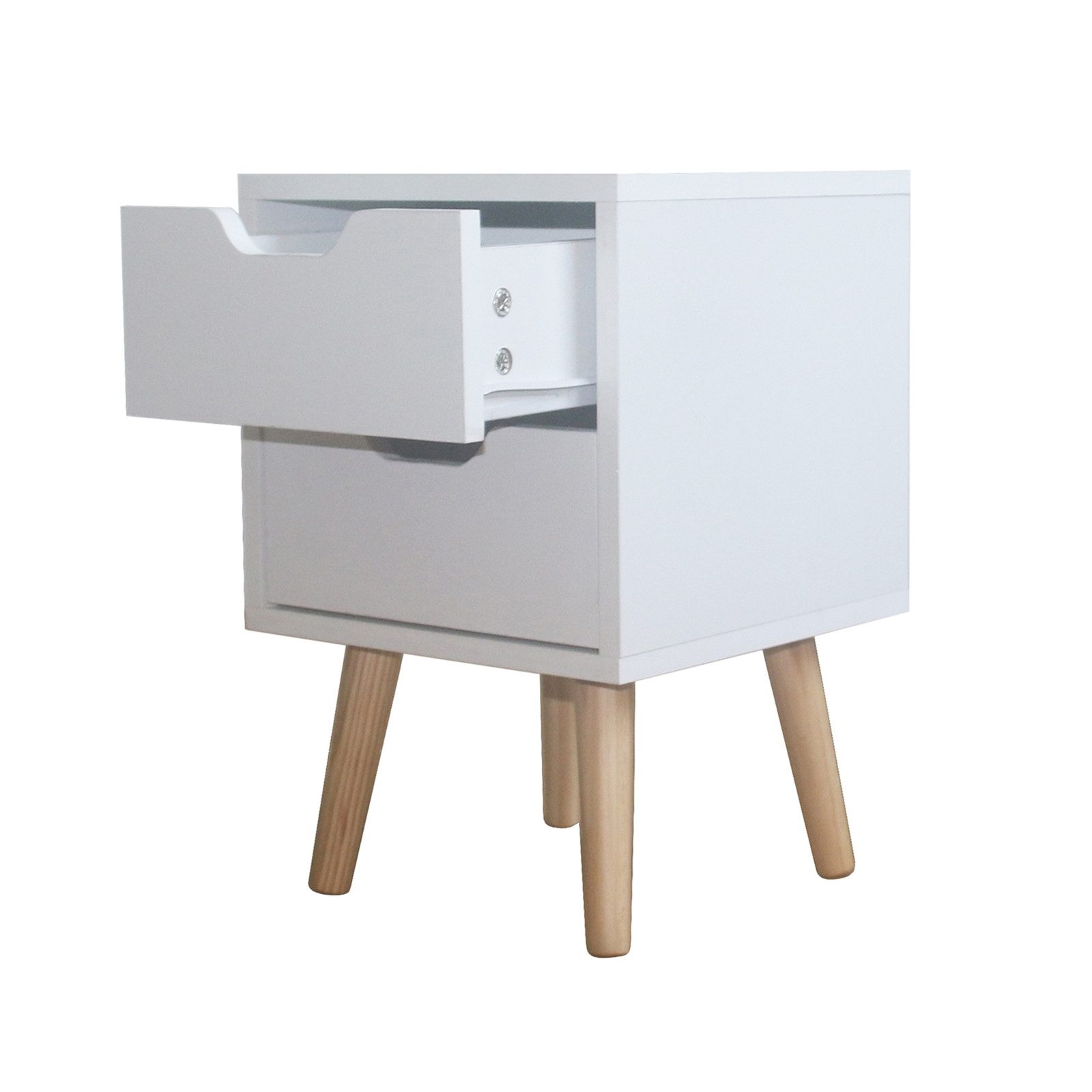 HTI-Living Nachttisch Nachttisch 2 Schubladen 2er-Set Thekla Weiß (Set, 2-S günstig online kaufen