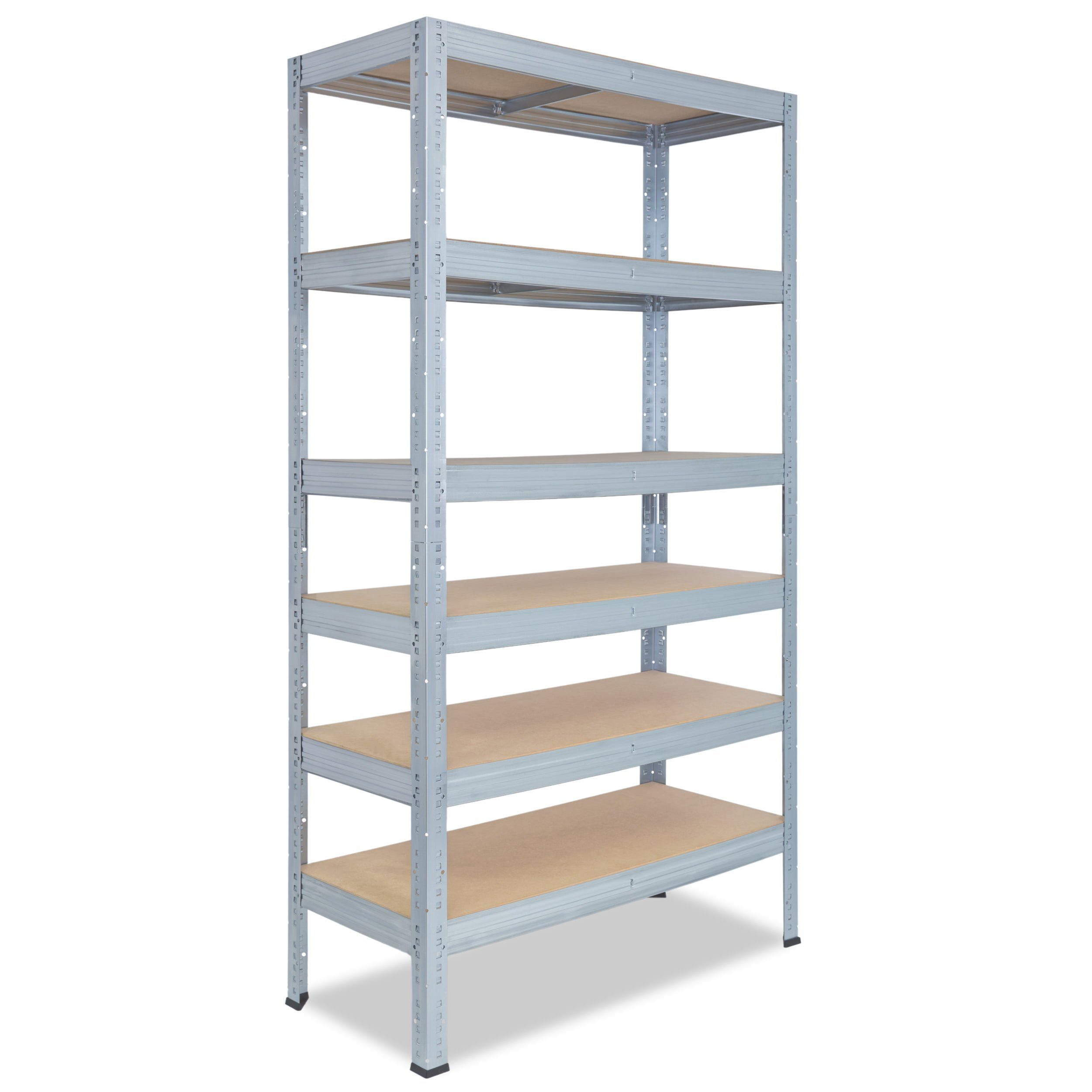 shelfplaza Schwerlastregal PRO, 180x50x30cm verzinkt, 6 Böden, Werkstattregal oder Lagerregal