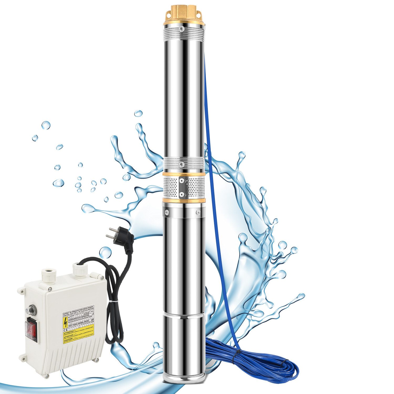 Clanmacy Tiefbrunnenpumpe Brunnenpumpe mit 4000L/h Fördermenge günstig online kaufen