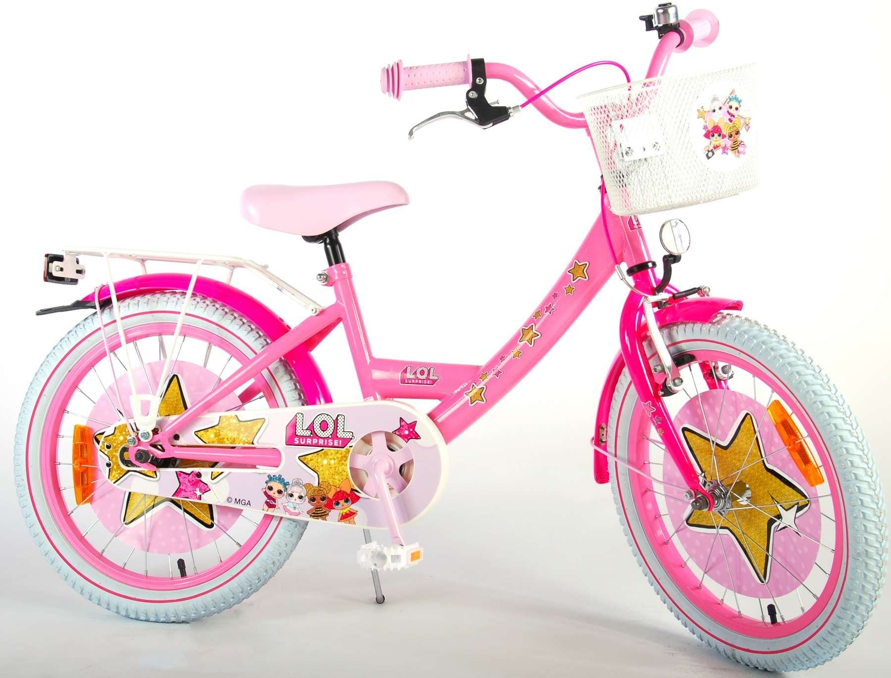 TPFSports Kinderfahrrad Volare LOL Zoll Surprise Kinder Handbremse, mit Fahrrad - Kinderrad Rücktritt Rutschfeste Sicherheitsgriffe), Fahrrad Mädchen mit + 18 18 Laufrad Gang, (Mädchen Zoll 1 Ständer