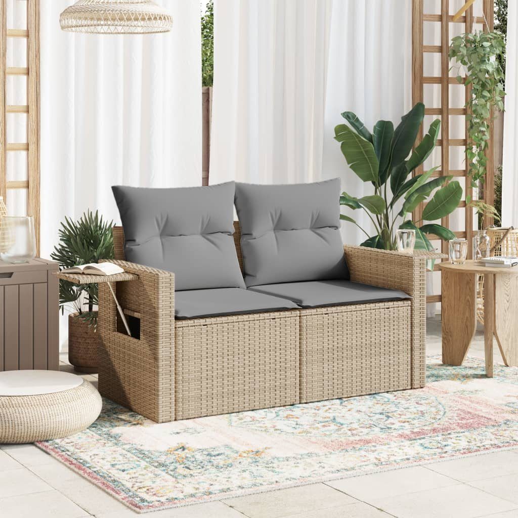 vidaXL Loungesofa Gartensofa mit Kissen 2-Sitzer günstig online kaufen