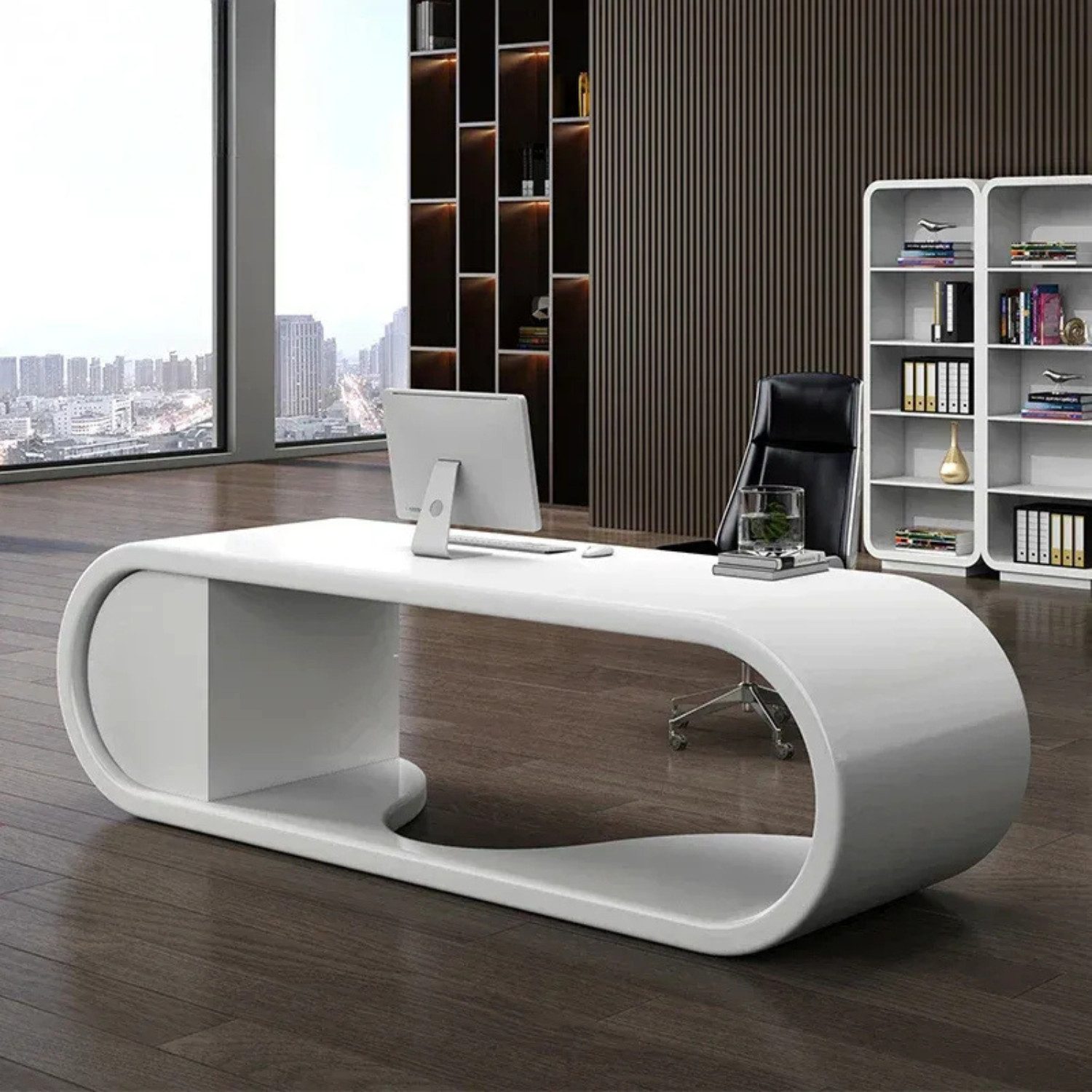 Schreibtisch SCHREIBTISCH Moderner Computer Desk 160 cm Weiß
