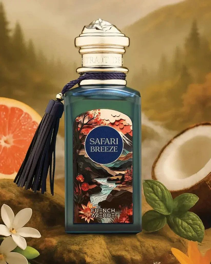 French Avenue Extrait Parfum Safari Breeze – Tropisch frische Duft mit Minze, Kokos & Grapefruit
