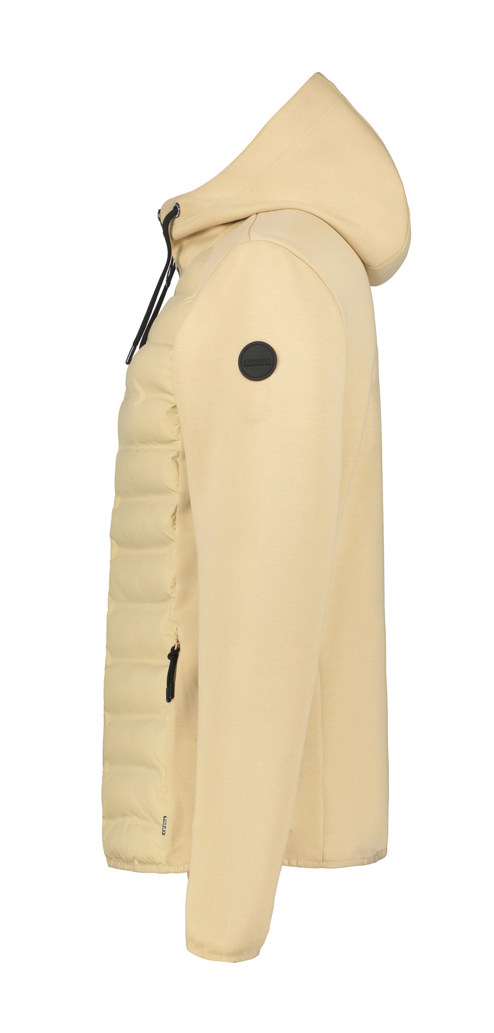 Icepeak Strickjacke H SOFTSHELLJACKE ARZBERG mit fester Kapuze und Kordelzügen, mit Reißverschlusstaschen