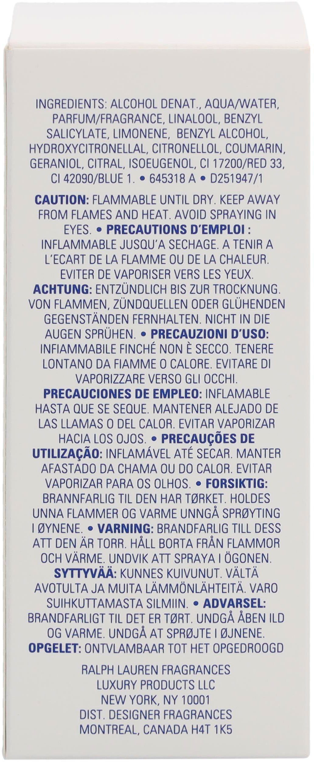 Ralph Lauren Eau de Toilette Polo Sport, Aromatischer Duft mit Mandarine, Ingwer, Ananas, Holz und Eiche. – Bild 4 von 4