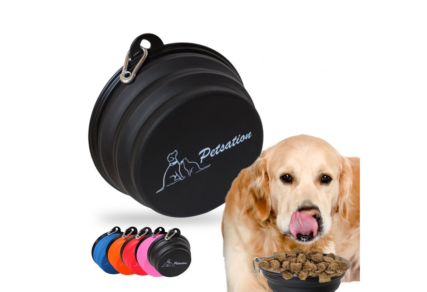 Petsation Reisenapf Hundenapf faltbar für unterwegs - Reisenapf Hund ideal für den Alltag