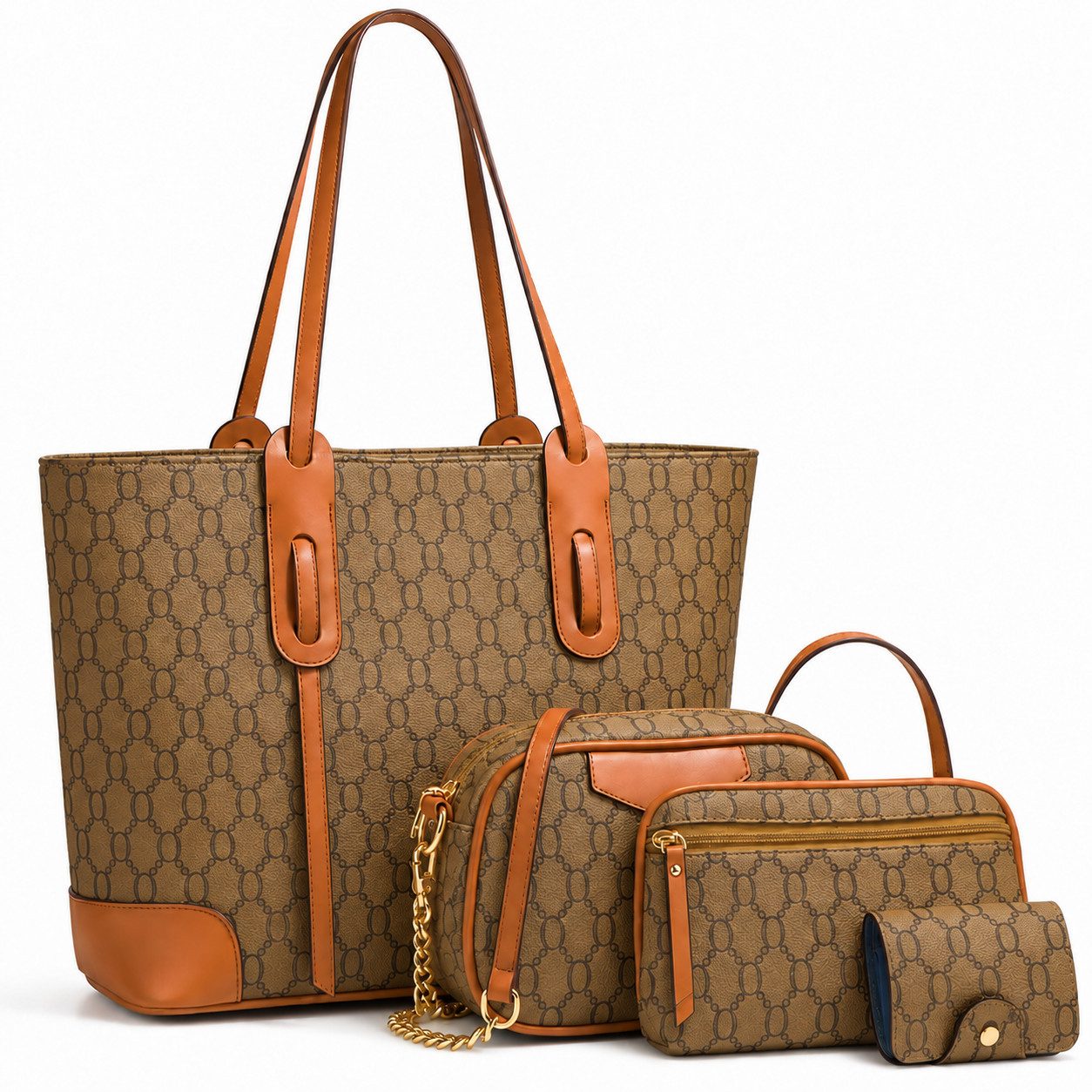 pedete Shopper Handtasche Damen Tote tasche Groß Schultertasche Umhängetasche (4-teiliges Set Büro Schule Einkauf Reise Geschenk, damen taschen handtasche schultertaschen damen), shopper taschen damen
