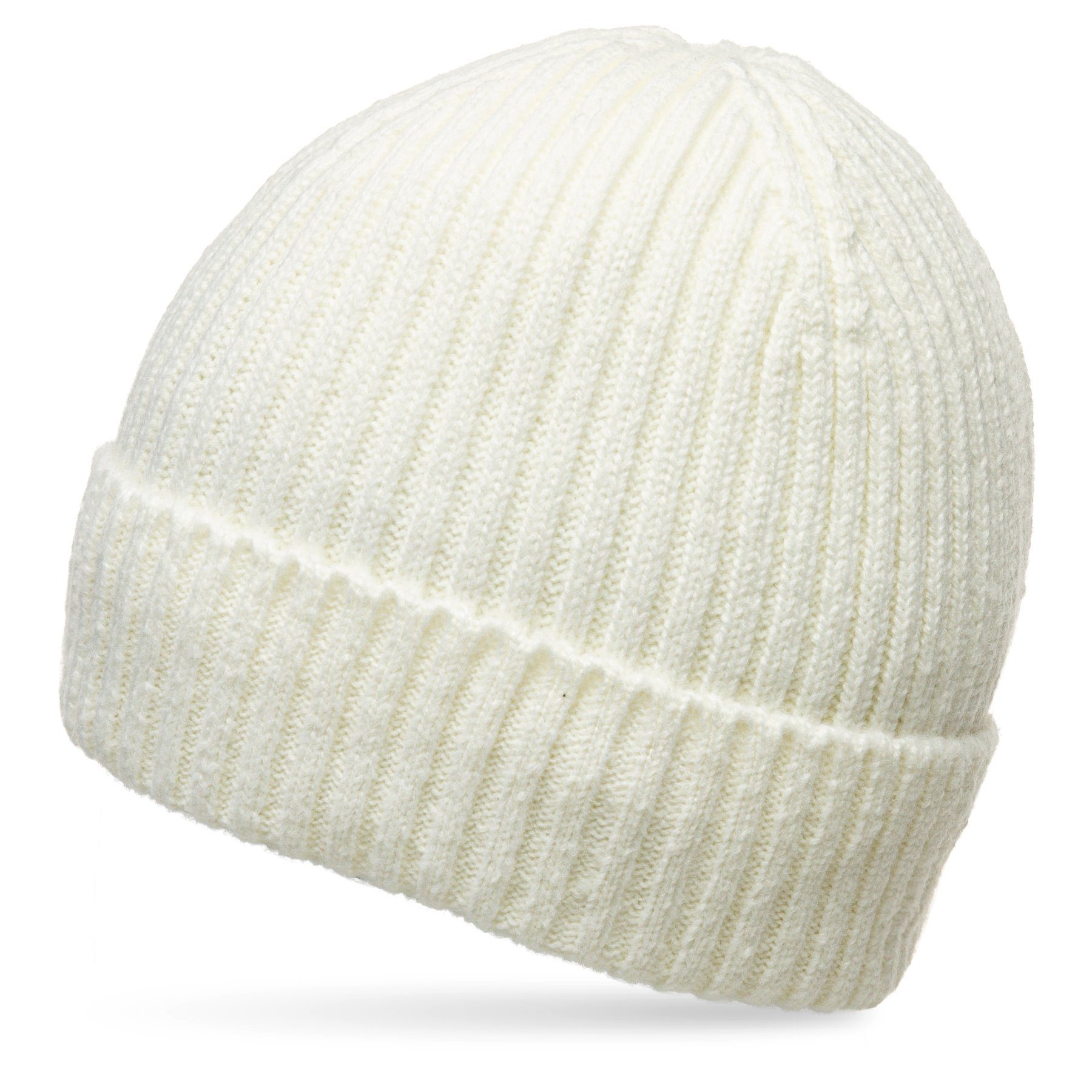 MU211 weiss klassische Mütze Caspar Beanie Beanie Fischermütze Unisex