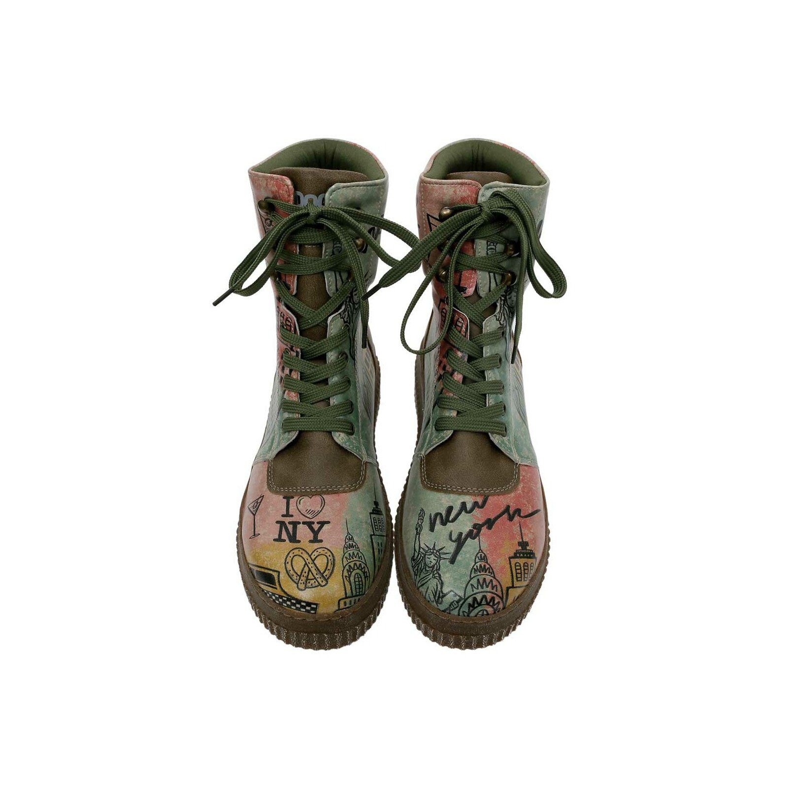 DOGO Future High Top Boots New York Damen Stiefeletten Schnürboots Handgefertigt