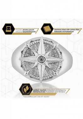 Akitsune Siegelring Guidance Ring Silber - Kompass EU 67 - UK X - US 12