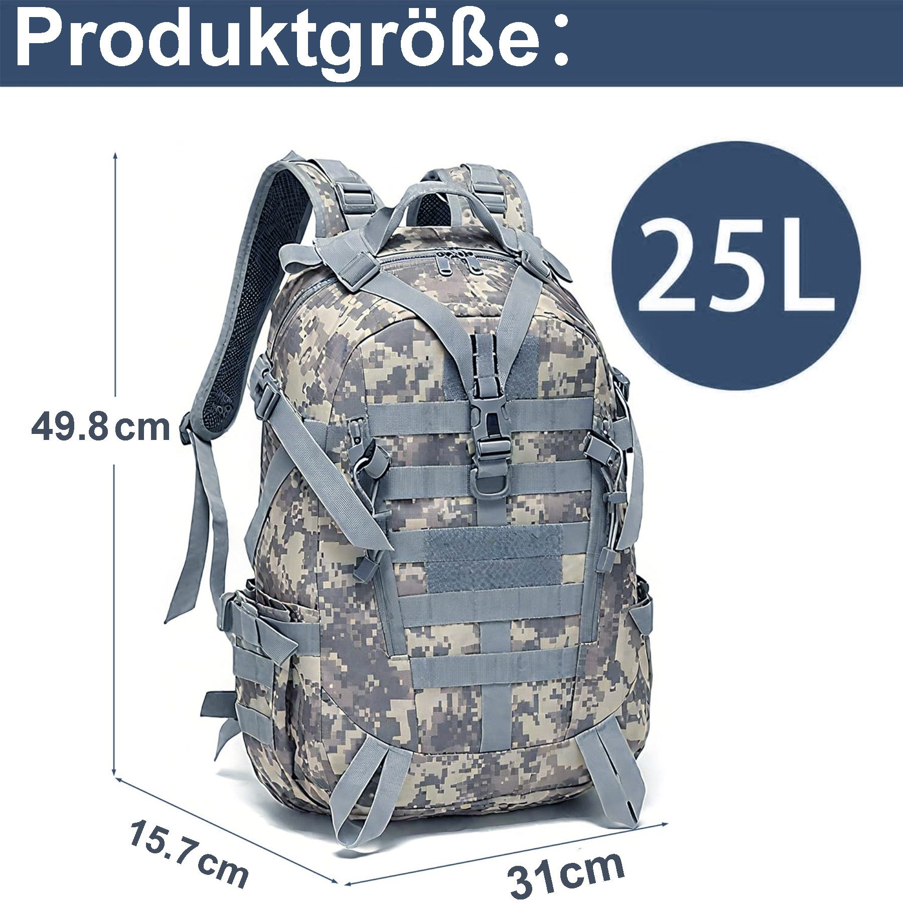 Keyura Wanderrucksack 25L Großer Wanderrucksack Tourenrucksack mit Rückenbe günstig online kaufen