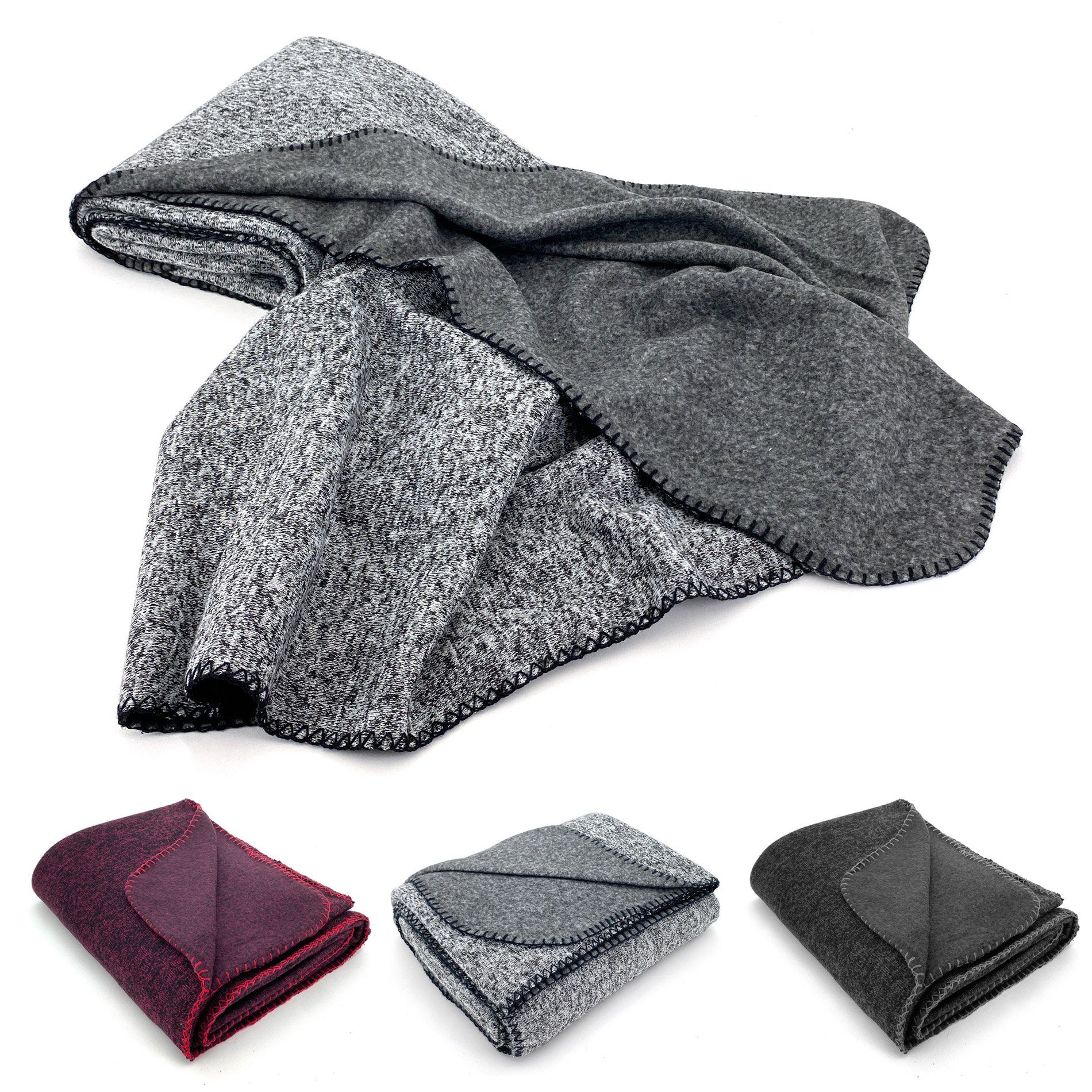 Wohndecke Strick Kuscheldecke Super Soft Fleece günstig online kaufen