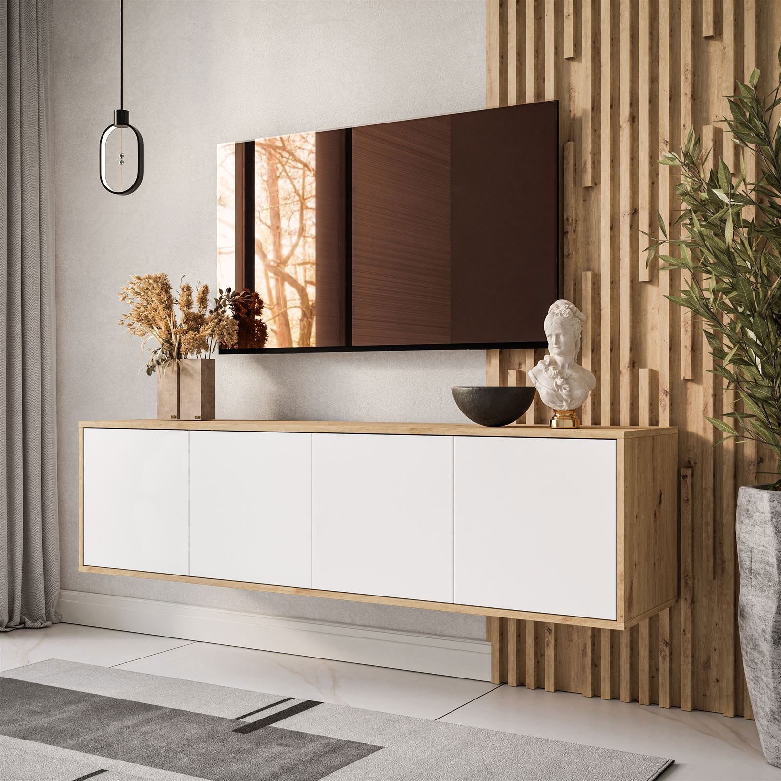 ALLHOUSE24 Lowboard MANDY Artisan Eiche - Wand & Standmontage, Fernsehtisch günstig online kaufen