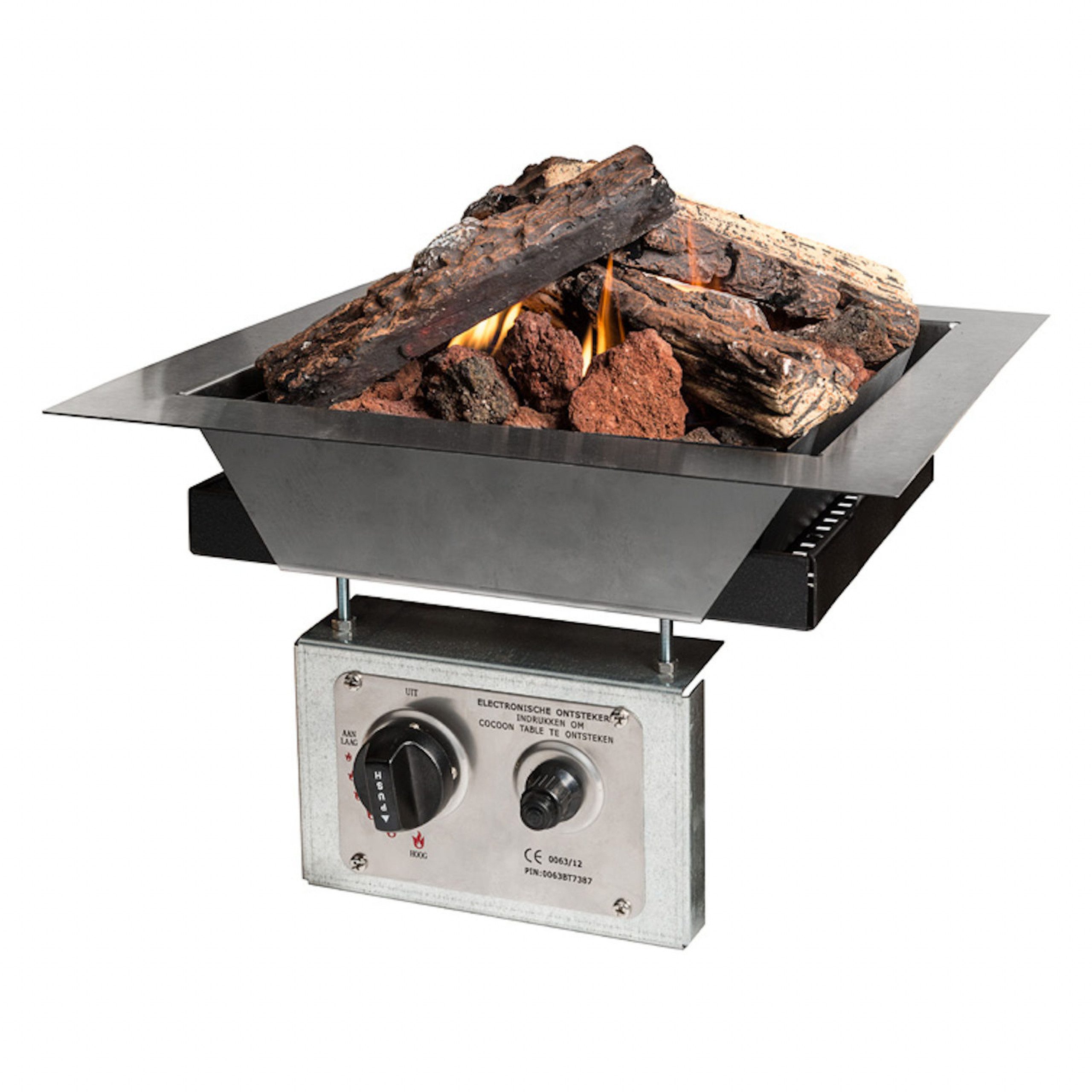 Happy Cocooning Feuerschale Happy Cocooning Mania Einbau-Feuerstelle 12 kW quadratisch large